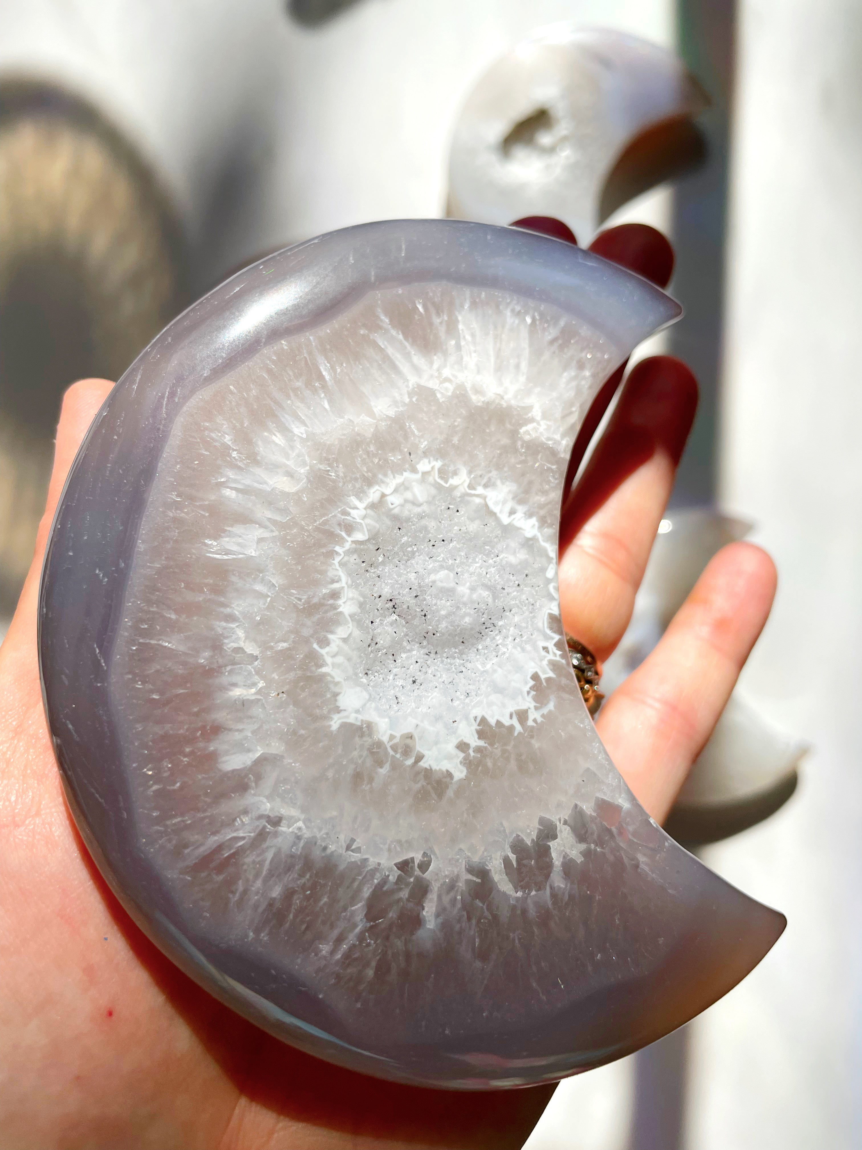 Druzy Agate Moon - Baltic Mermaid