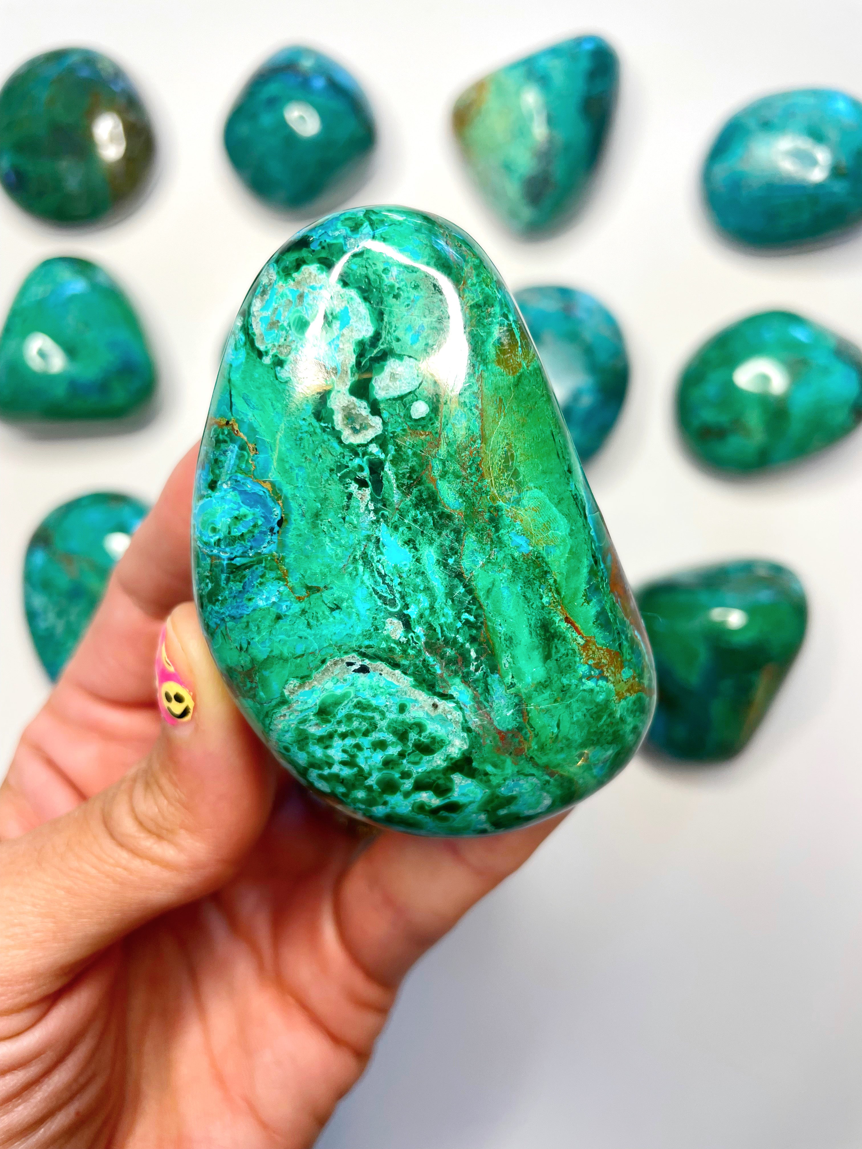 Chrysocolla Palm Stones/Large Tumbles - Baltic Mermaid
