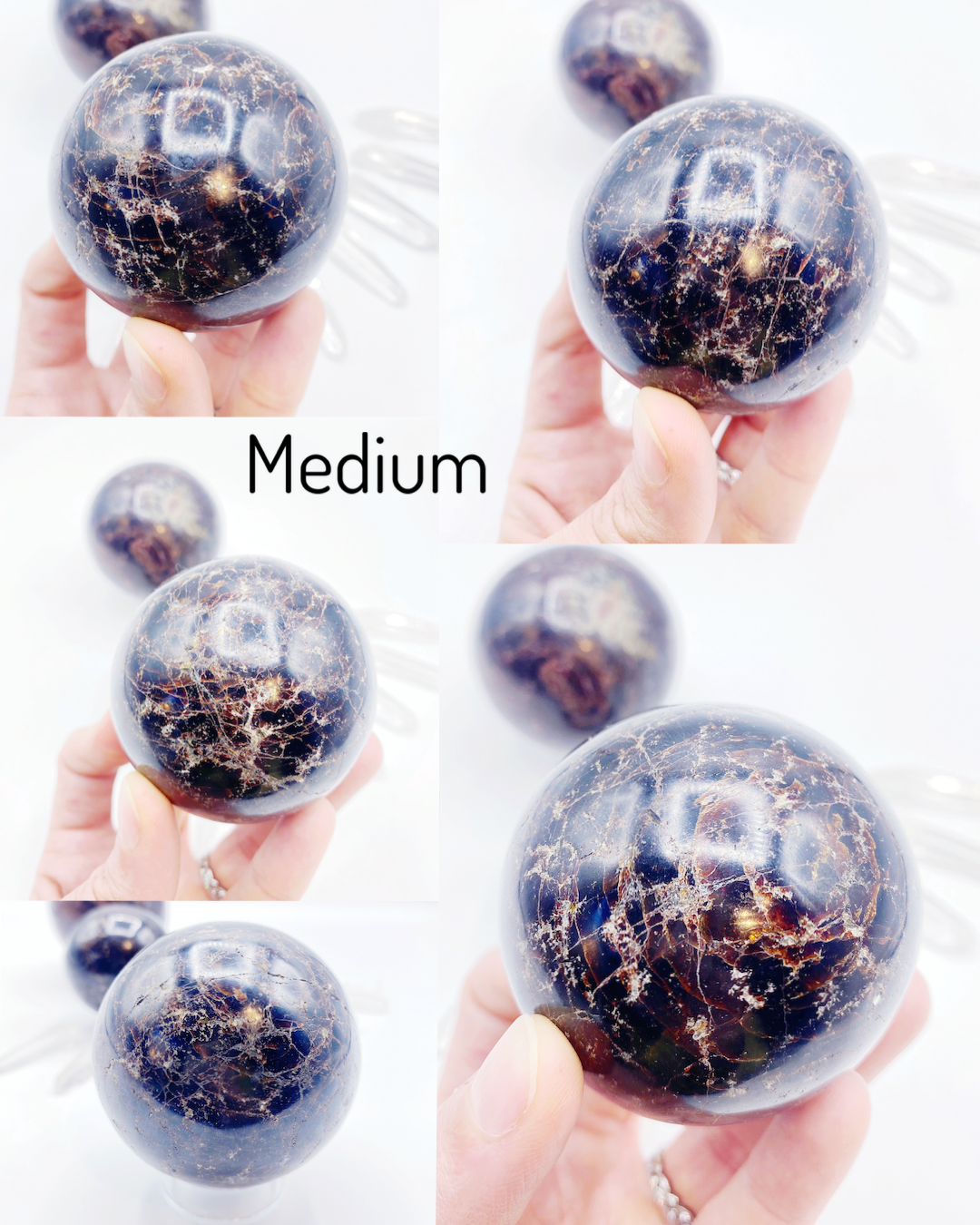 Garnet Spheres - Baltic Mermaid