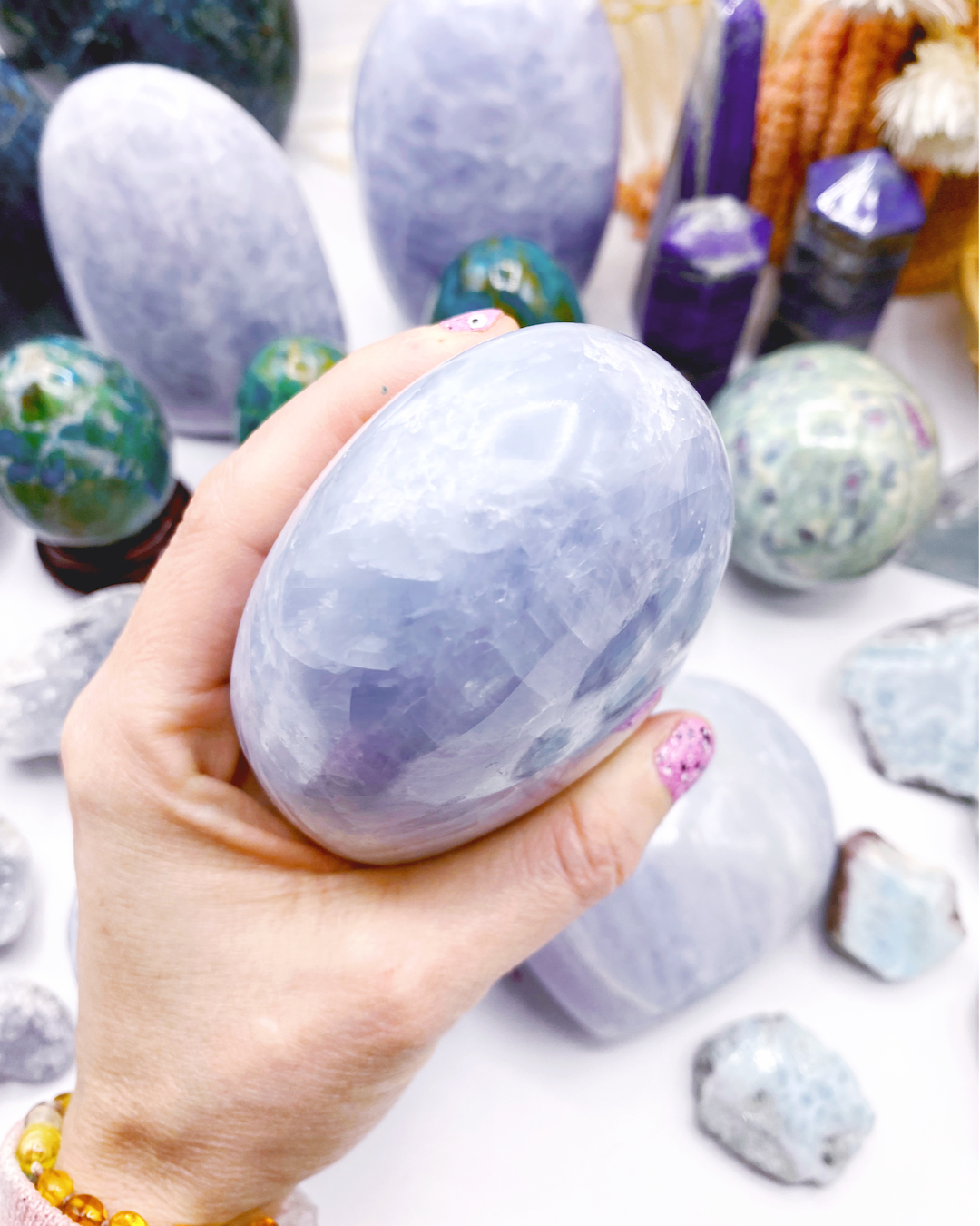 Blue Calcite Freeform - Baltic Mermaid