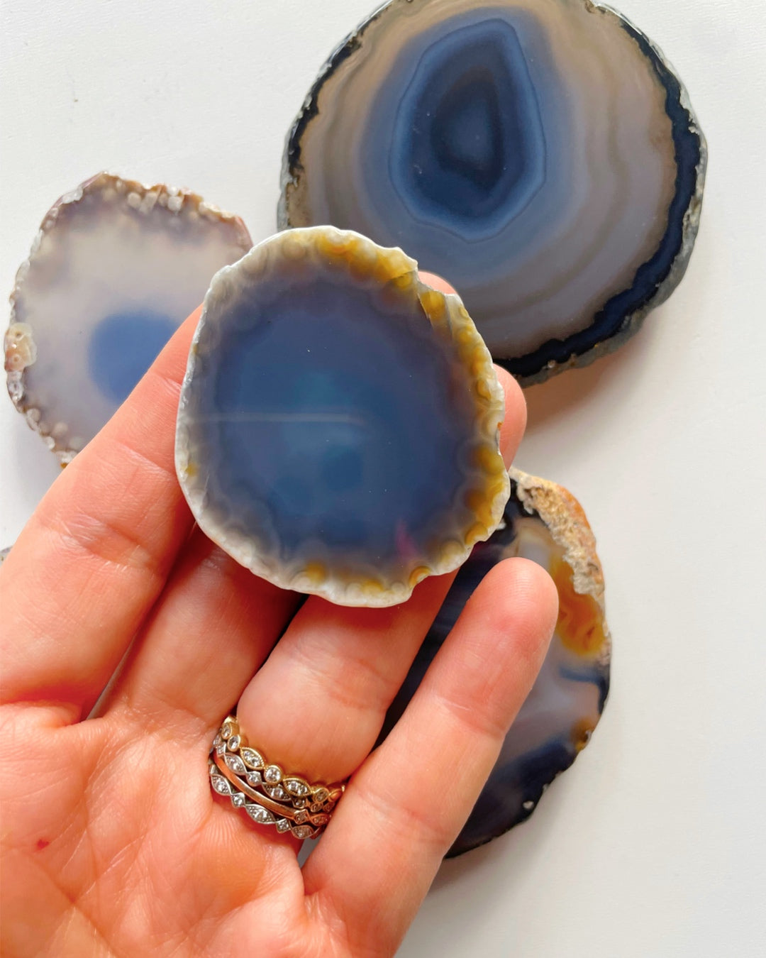 Agate Magnet Set L - Baltic Mermaid