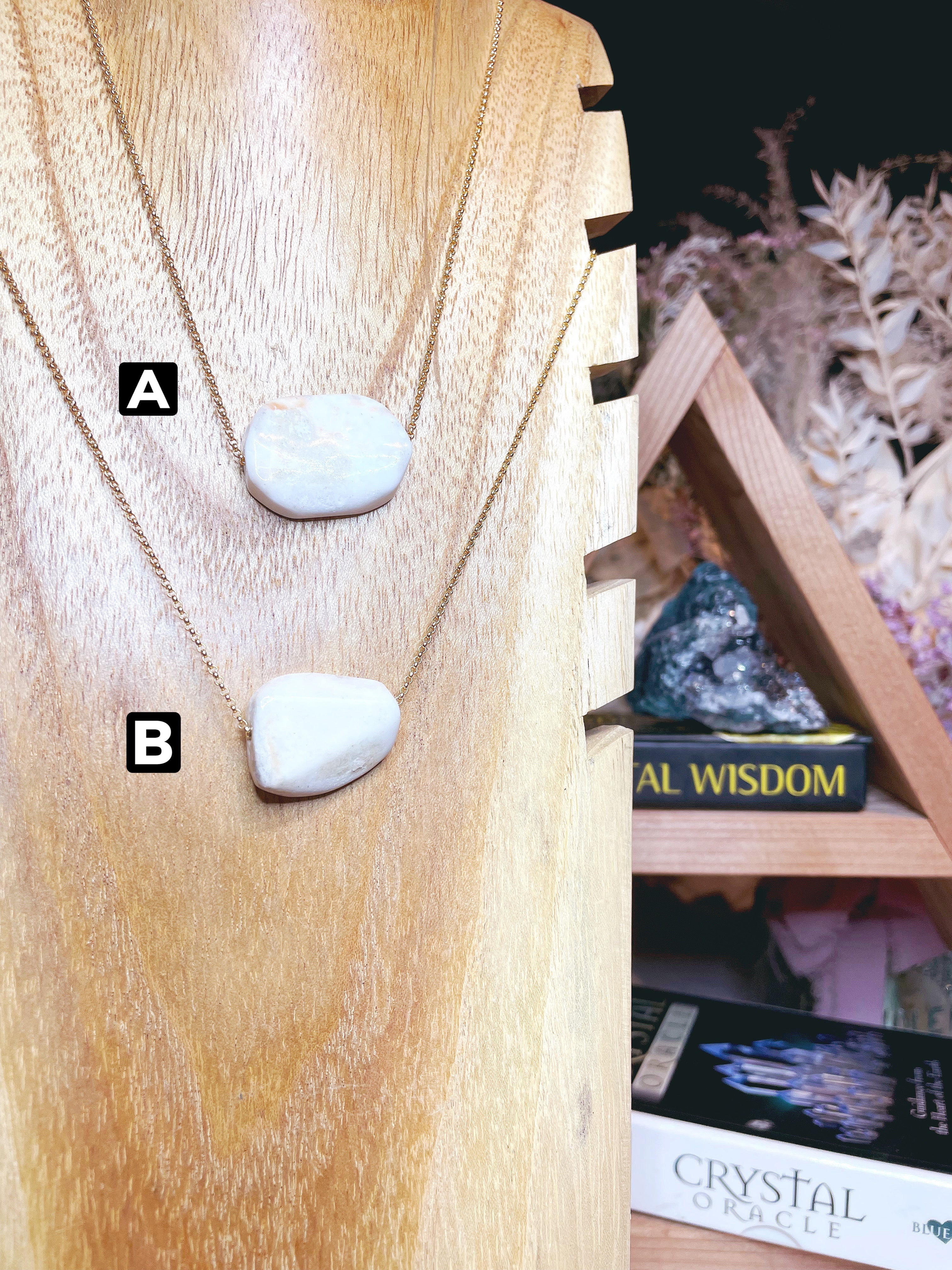 White Agate Pendant 14k Gold Filled Necklace - Baltic Mermaid