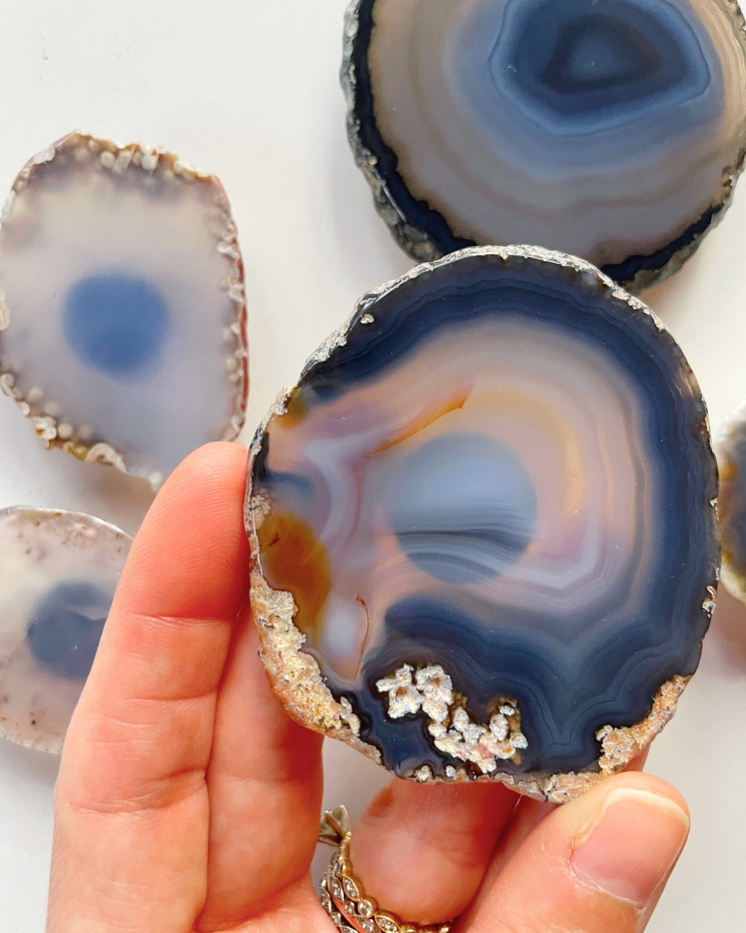 Agate Magnet Set L - Baltic Mermaid