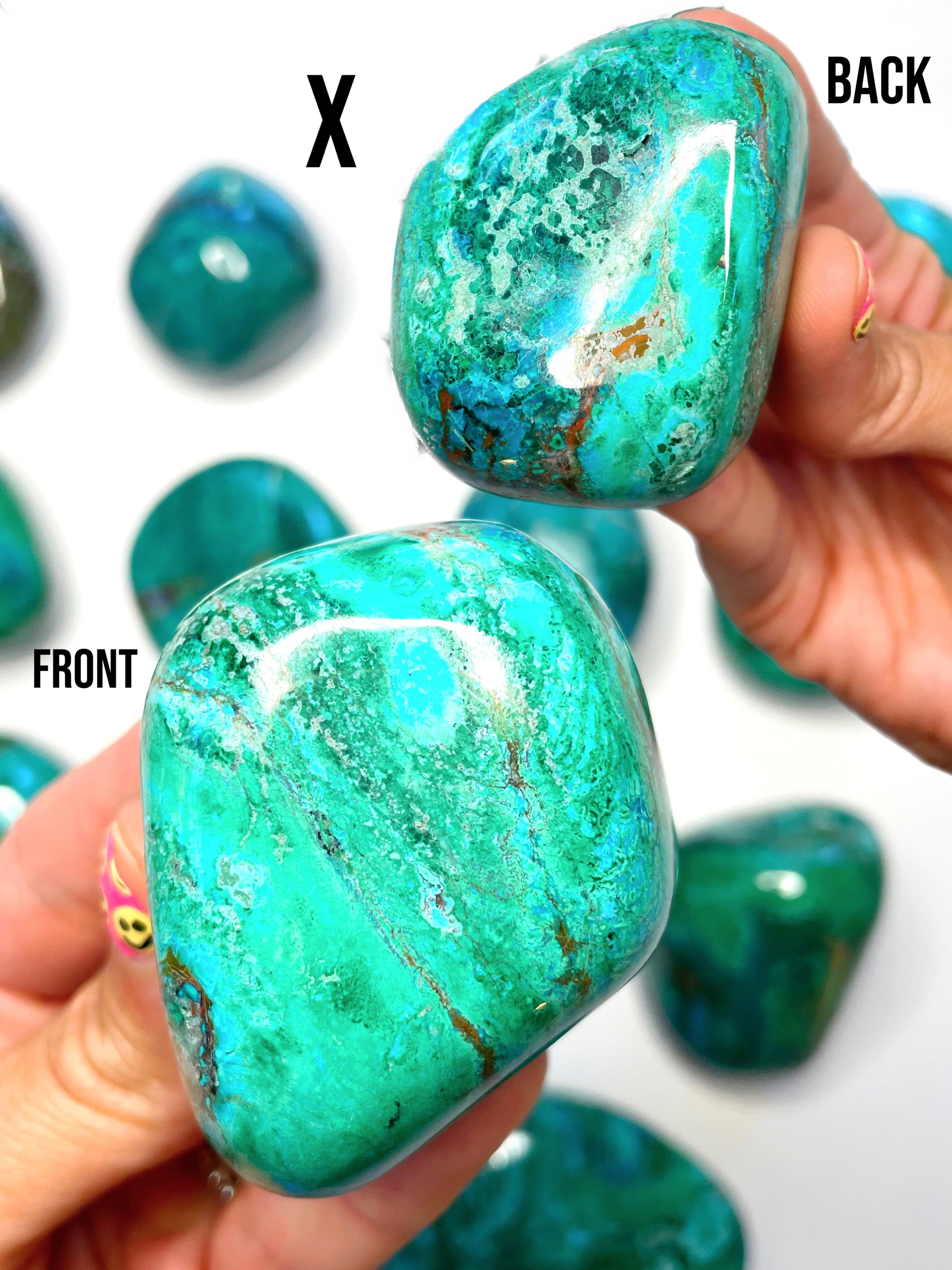 Chrysocolla Palm Stones/Large Tumbles