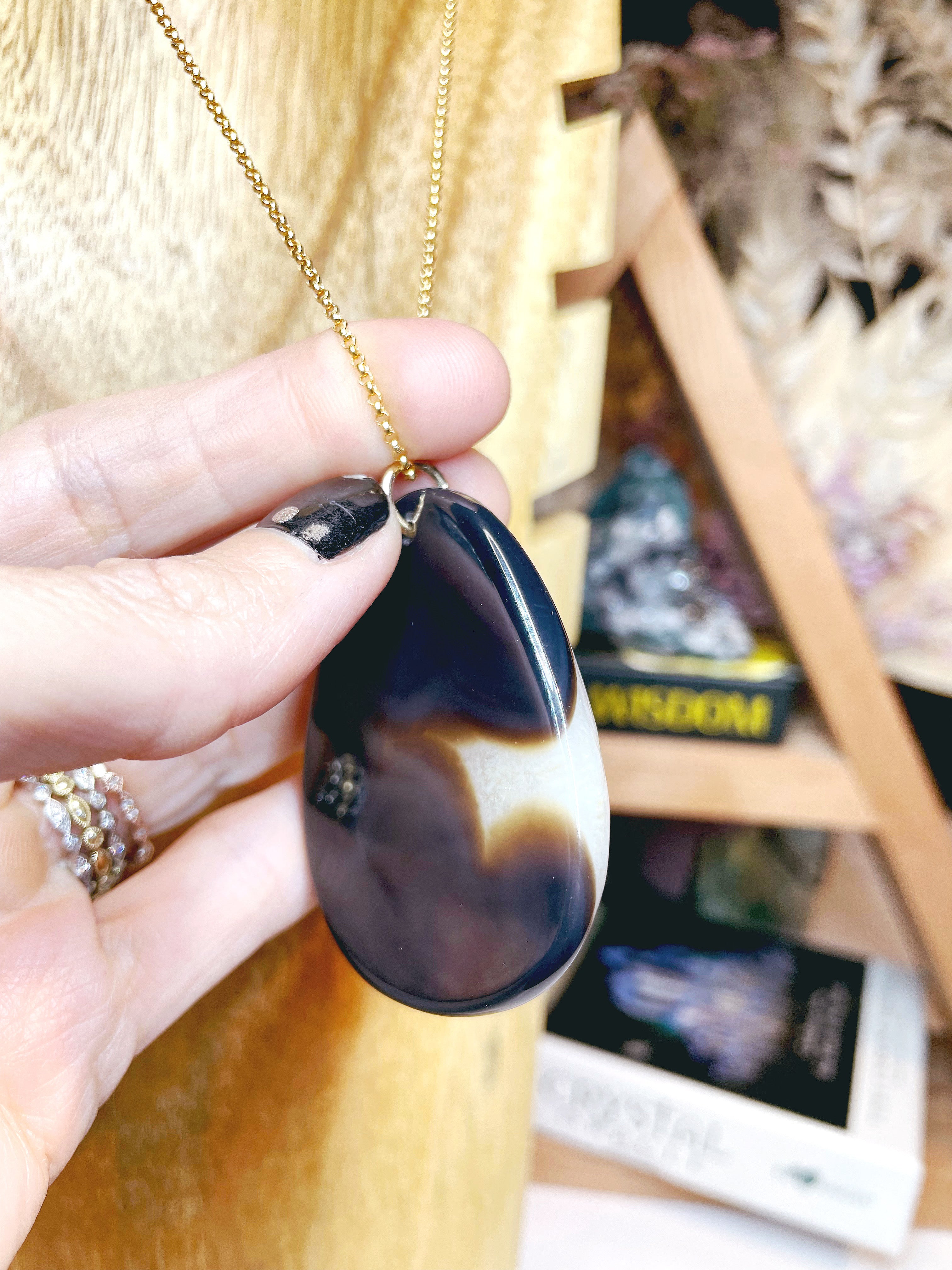 Druzy Agate Pendant 14k Gold Filled Necklace - Baltic Mermaid