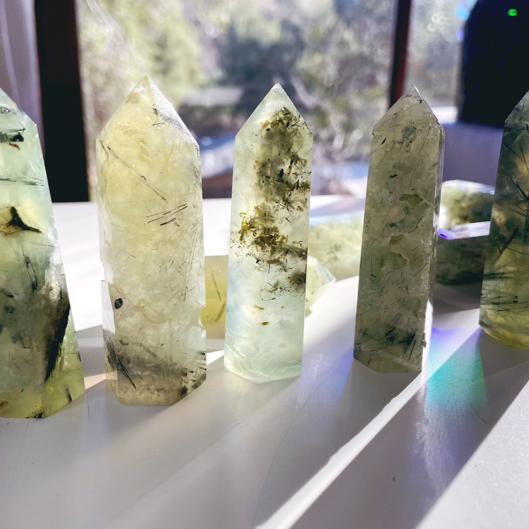 Prehnite with Epidote Lil Tower