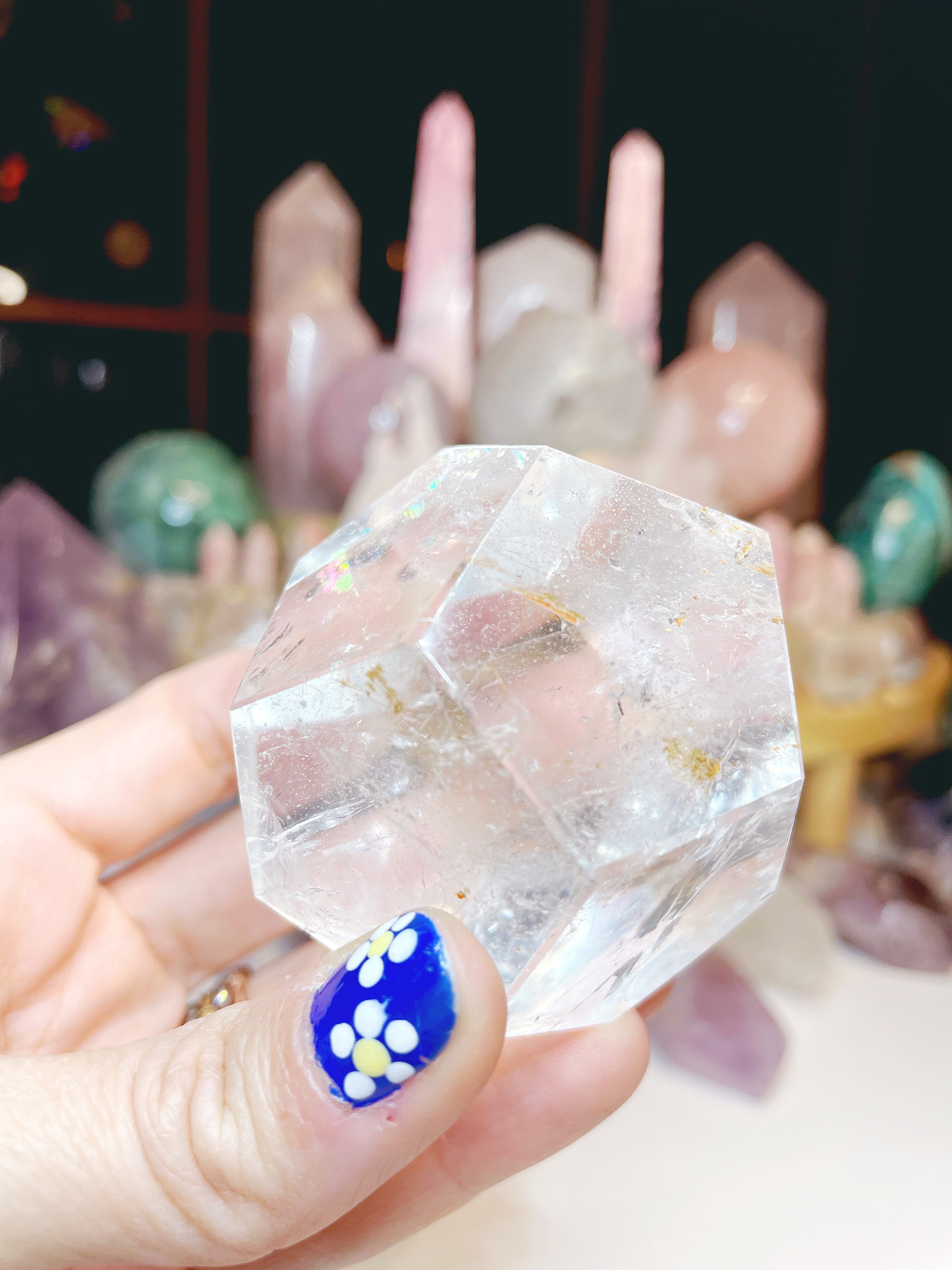 Clear Quartz Dodecahedron w/ inclusions. - Baltic Mermaid