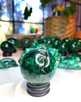 Malachite Carved Sphere