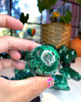 Malachite Carved Sphere