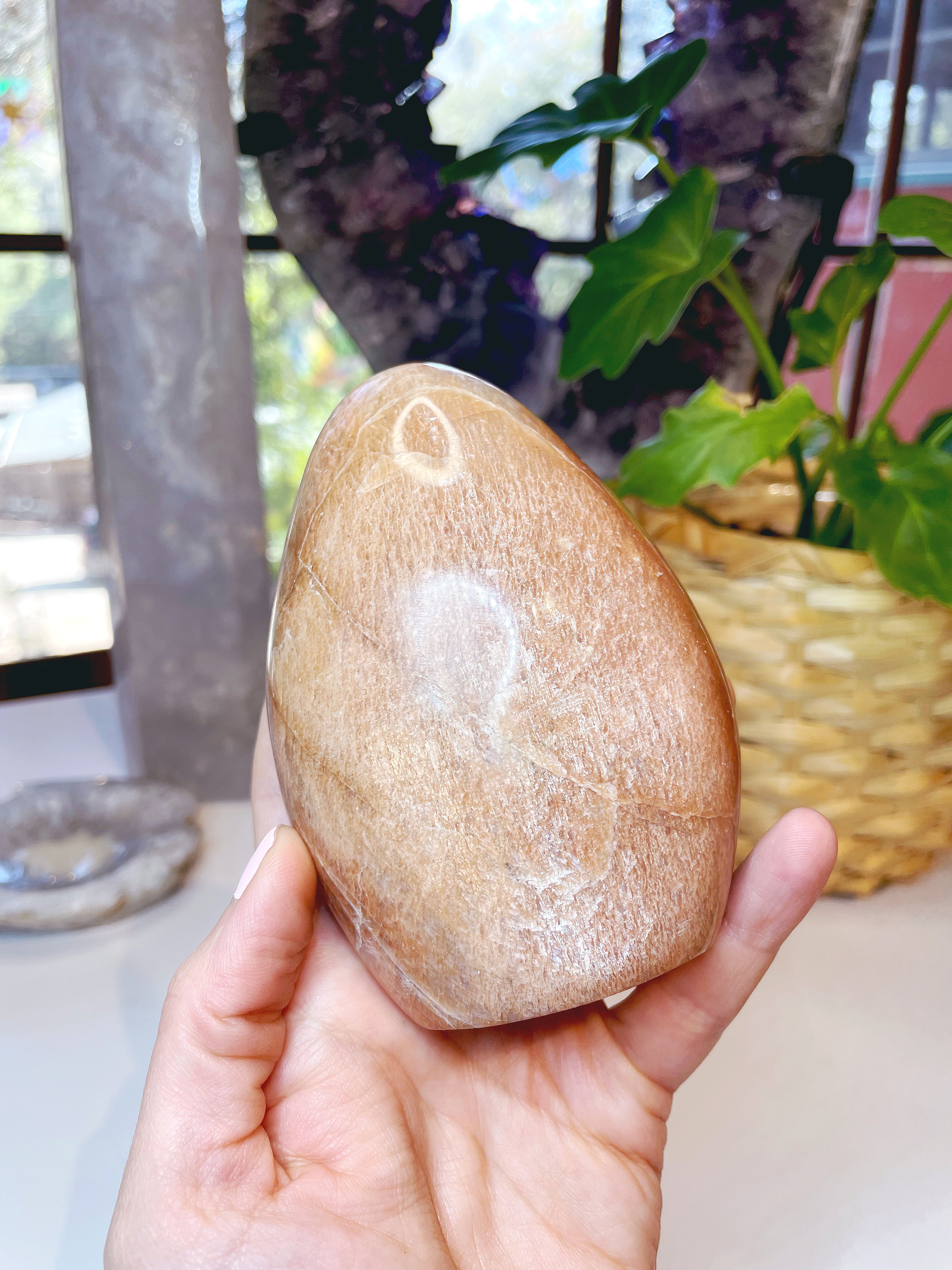 Peach Moonstone Freeform - Baltic Mermaid