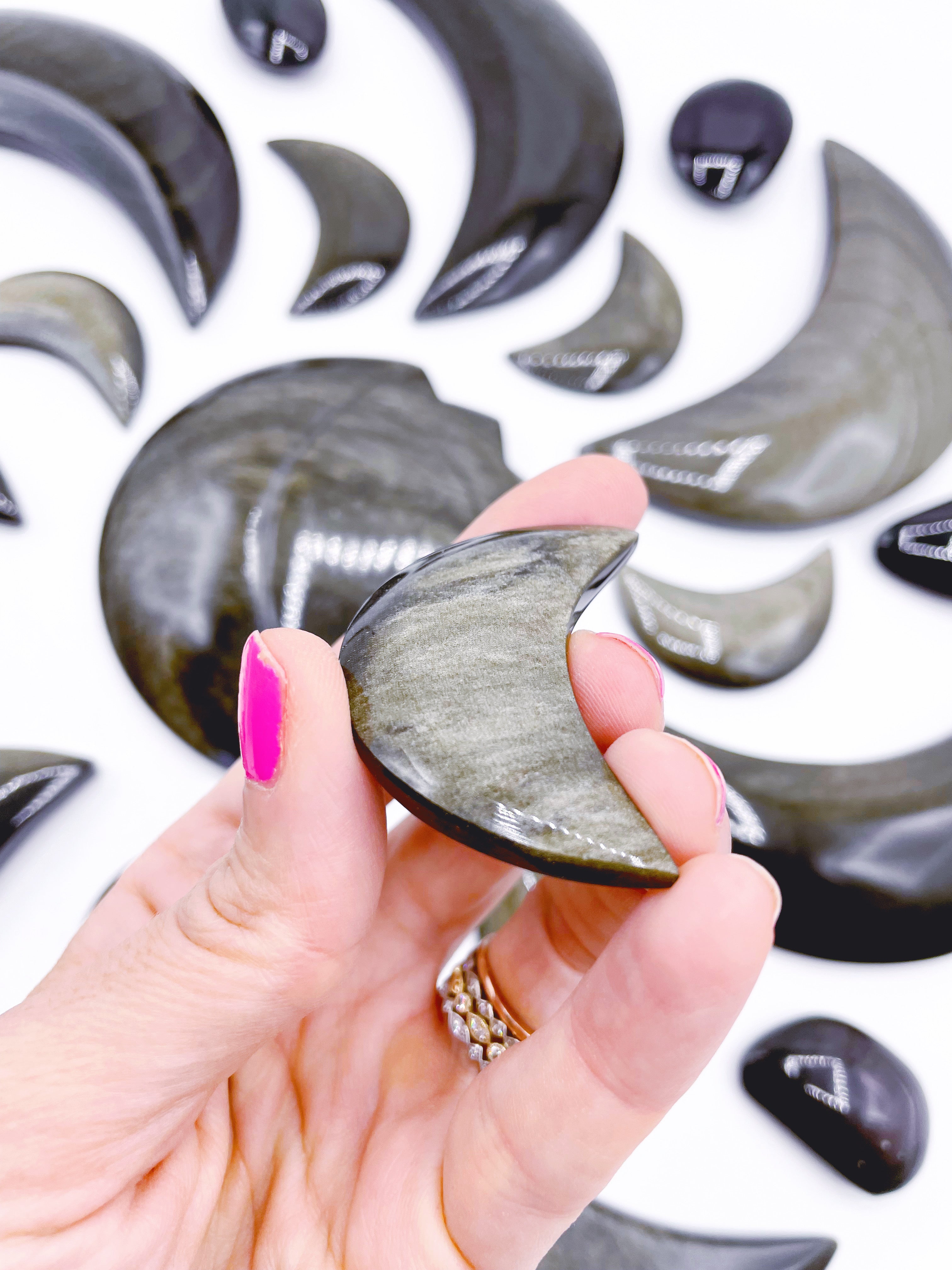 Gold Sheen Obsidian Moons - Baltic Mermaid