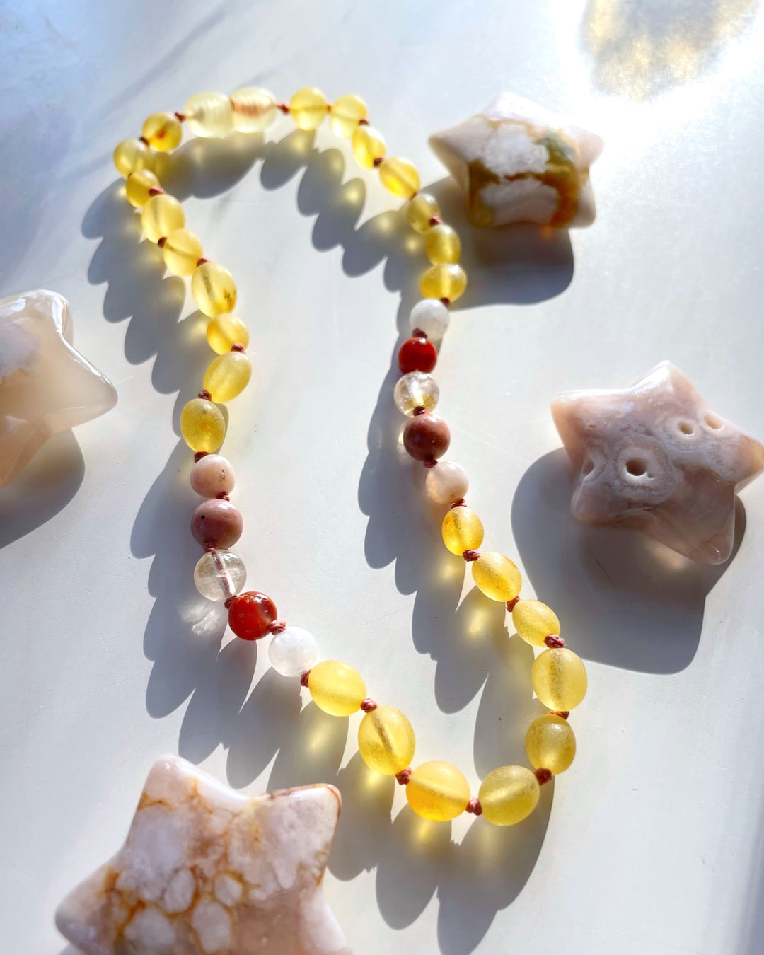 Mia - Unpolished Amber Necklace - Baltic Mermaid