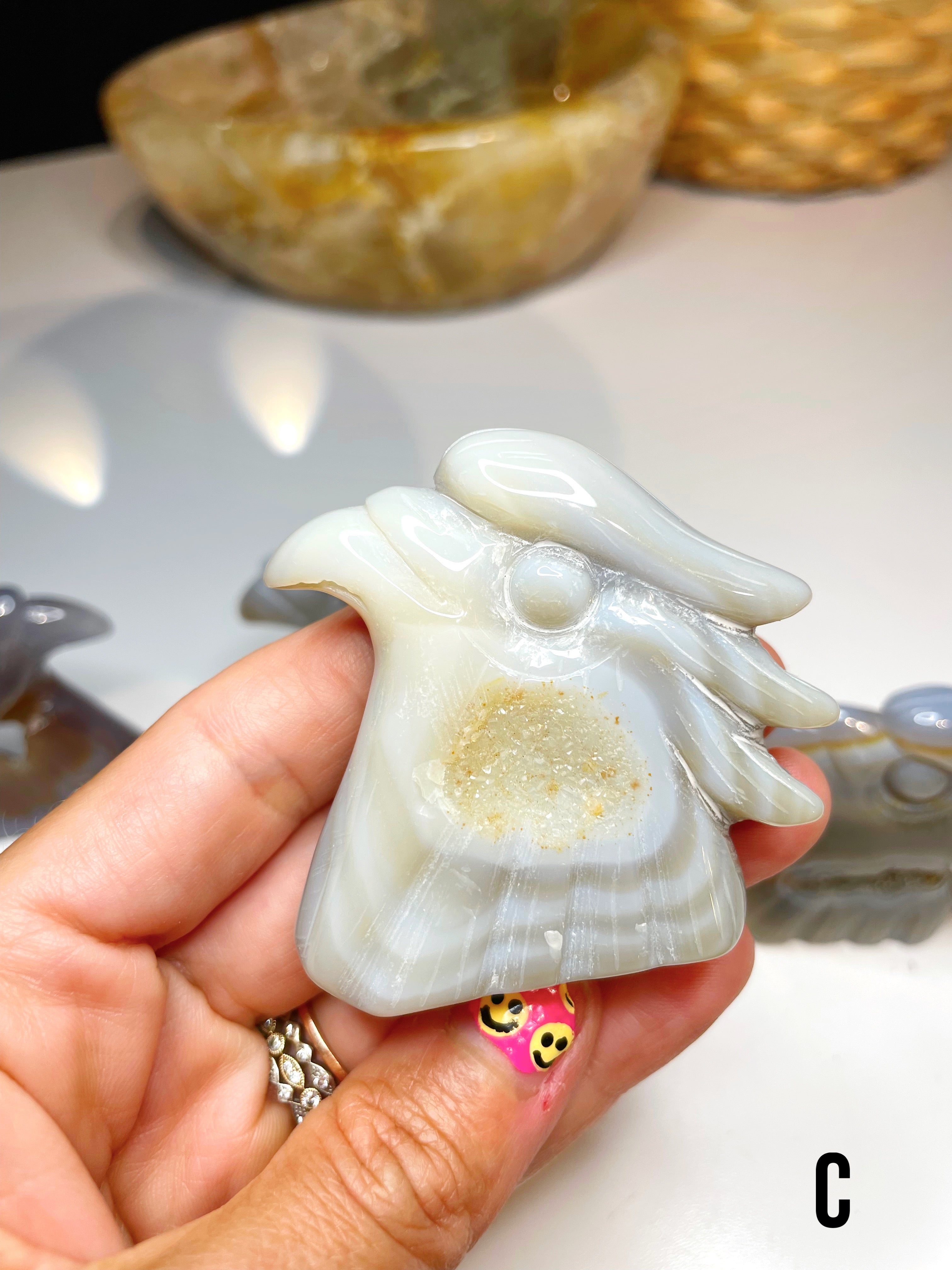 Druzy Agate Bird - Baltic Mermaid