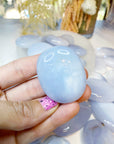 Blue Chalcedony Palm Stones