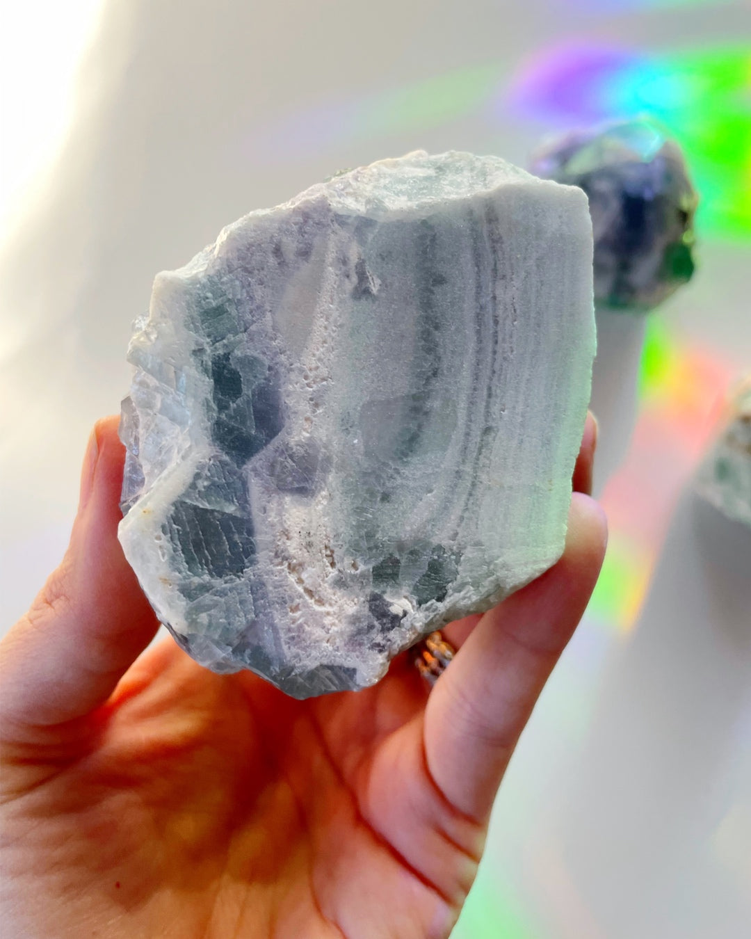 Fluorite Semi Polished Point - Baltic Mermaid