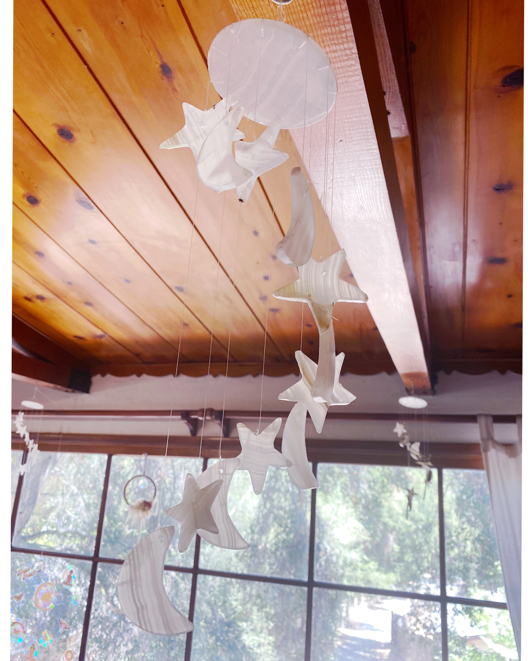 White Onyx Star & Moon Chimes - Baltic Mermaid