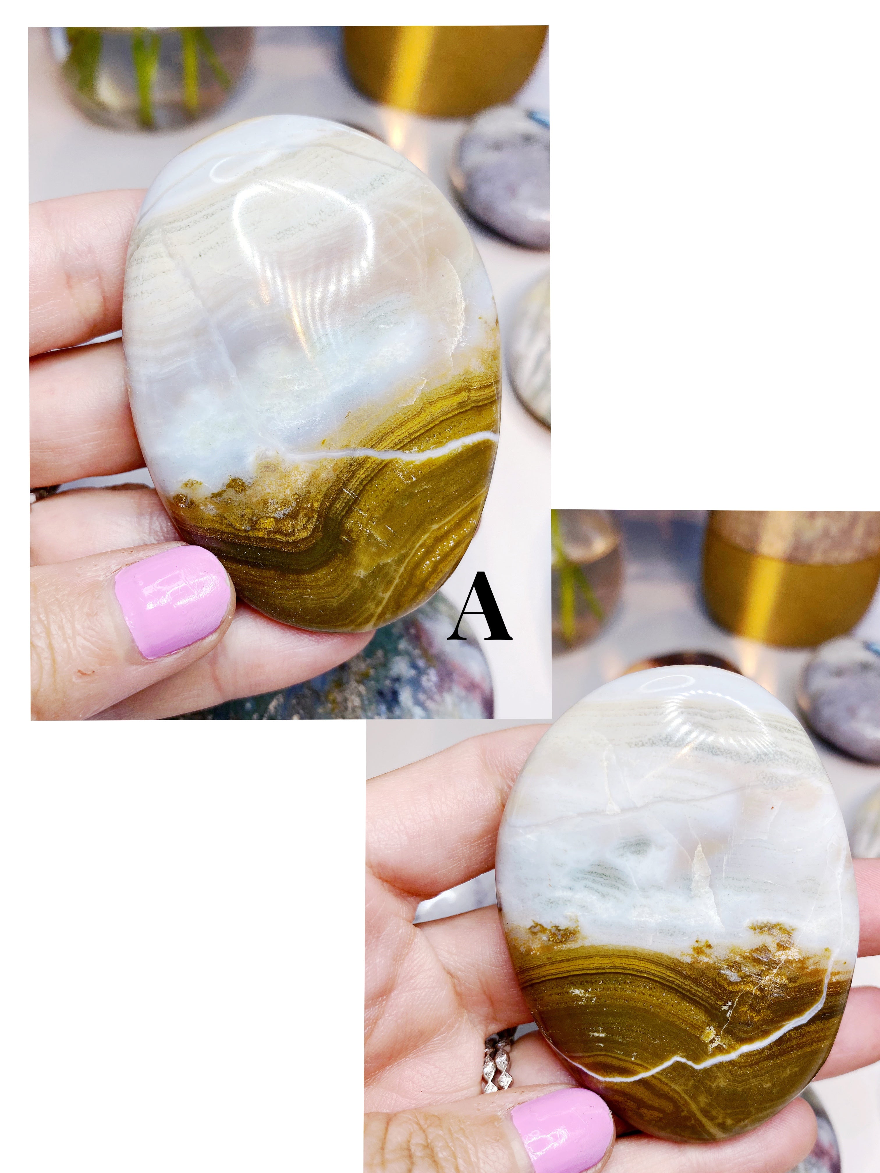 Ocean Jasper Palm Stones - Large - Baltic Mermaid