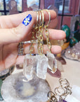 Clear Quartz Keychain