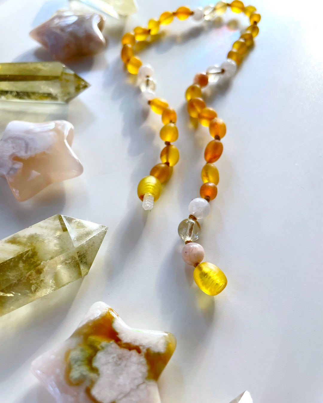 Brooklyn - Unpolished Amber Necklace - Baltic Mermaid