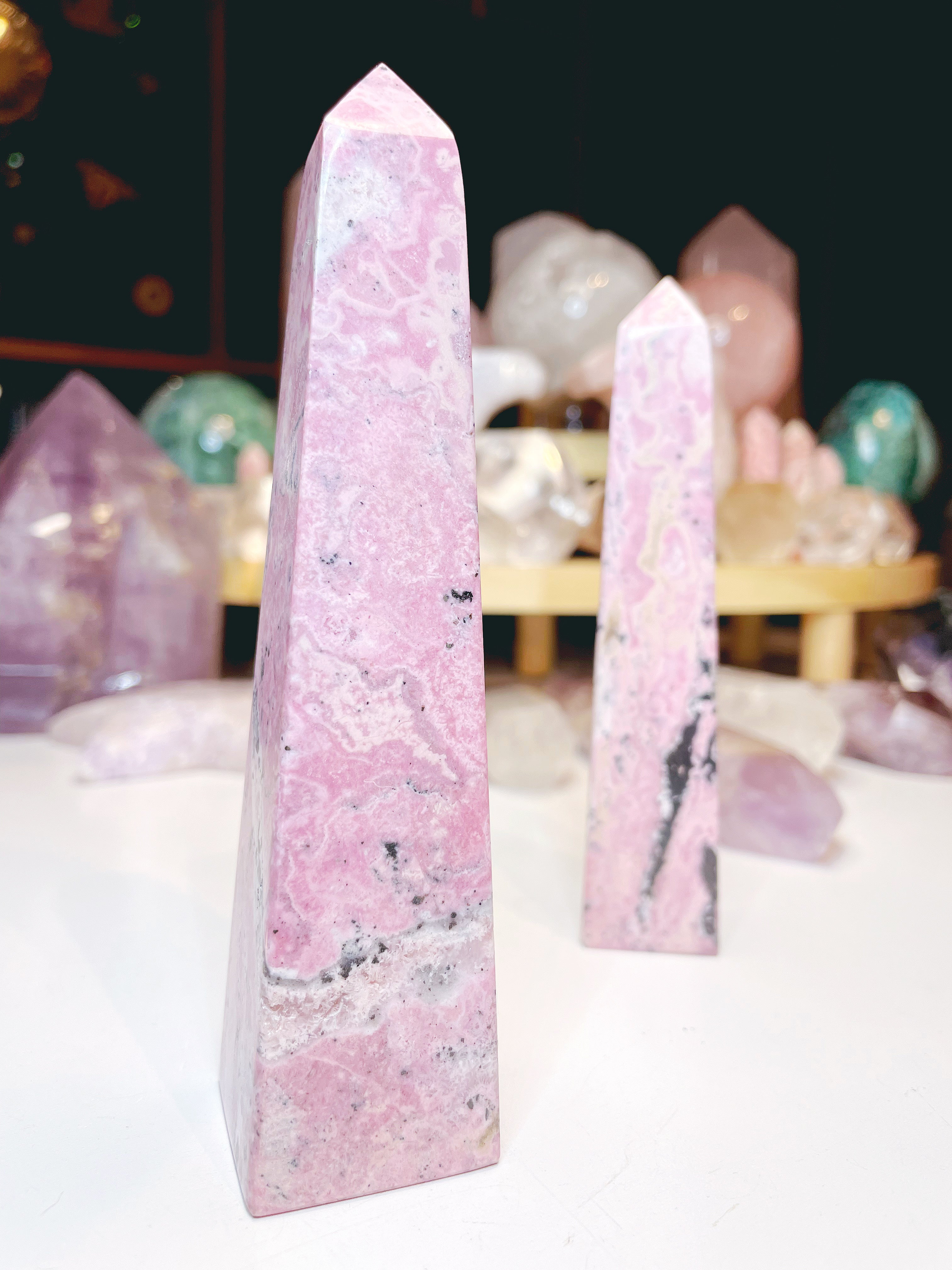 Rhodonite Obelisk - Baltic Mermaid