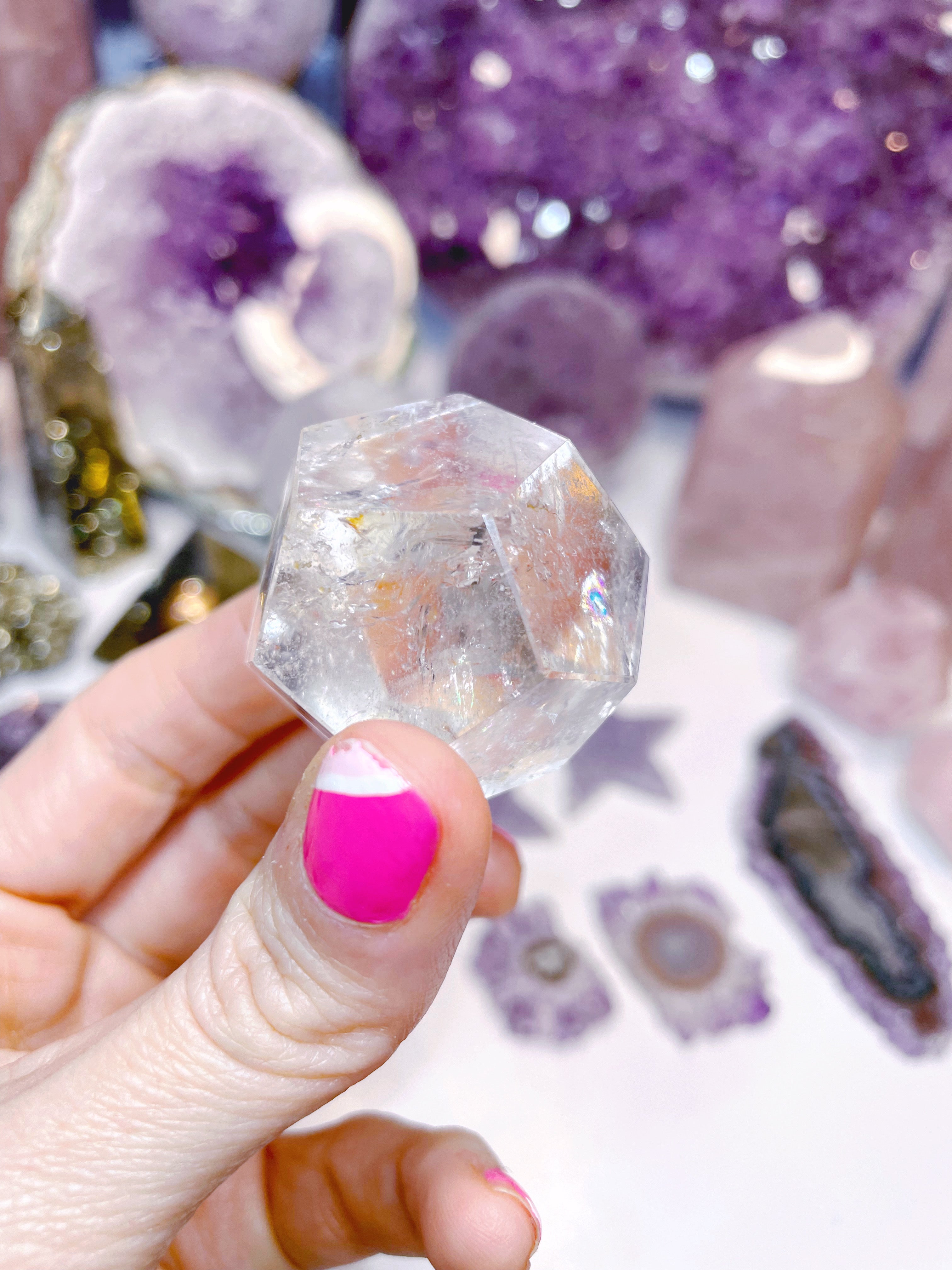 Quartz Dodecahedron w/ Hematoid inclusion - Baltic Mermaid