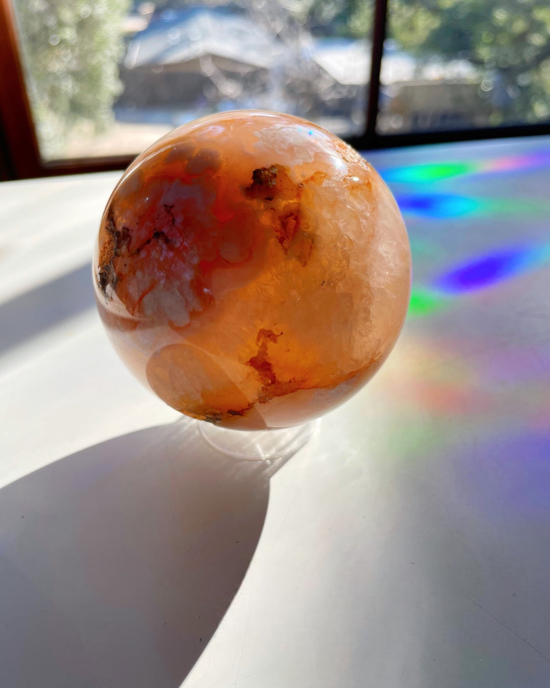Flower Agate Sphere - Baltic Mermaid