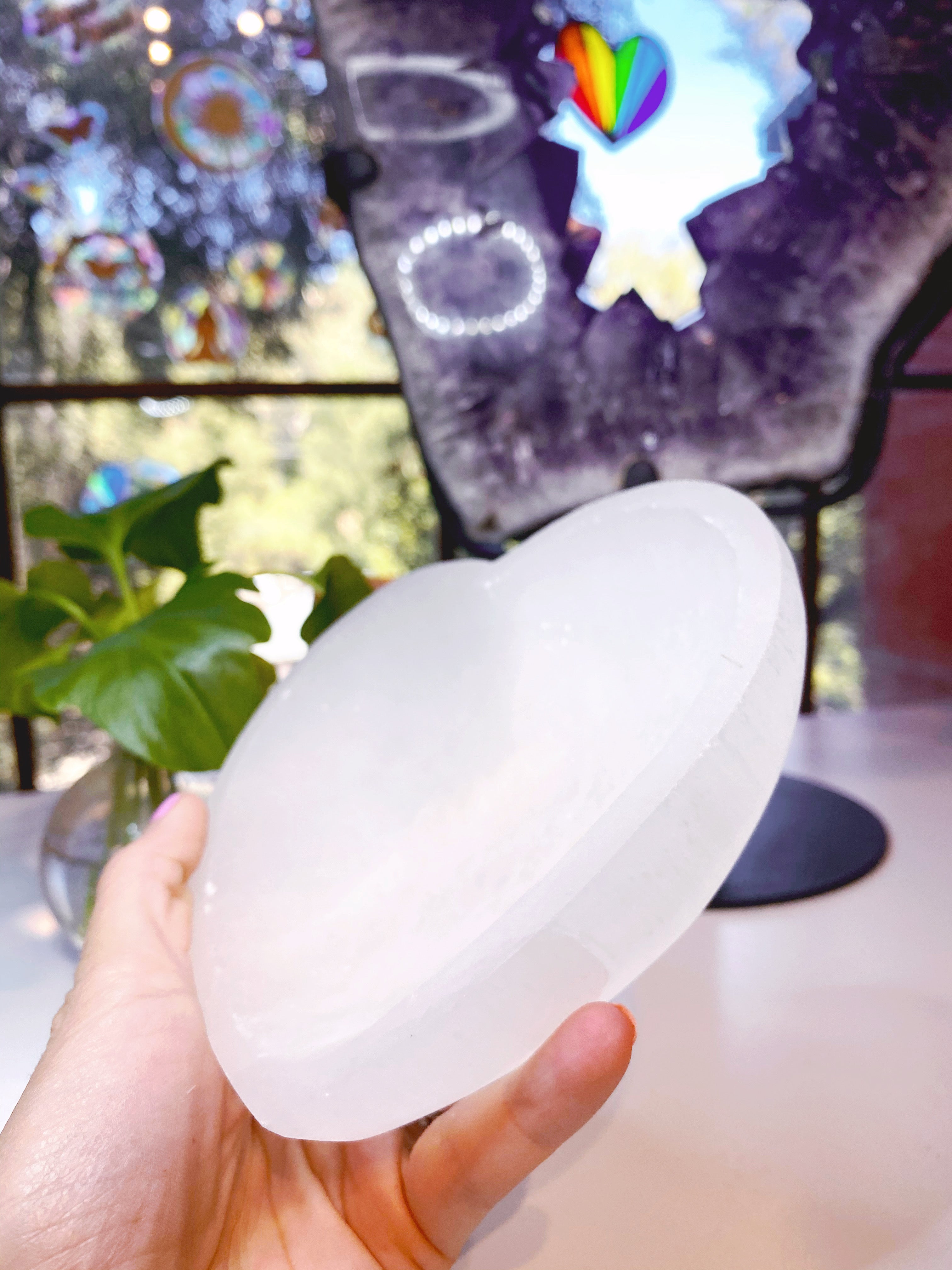 Selenite Heart Dish - Baltic Mermaid