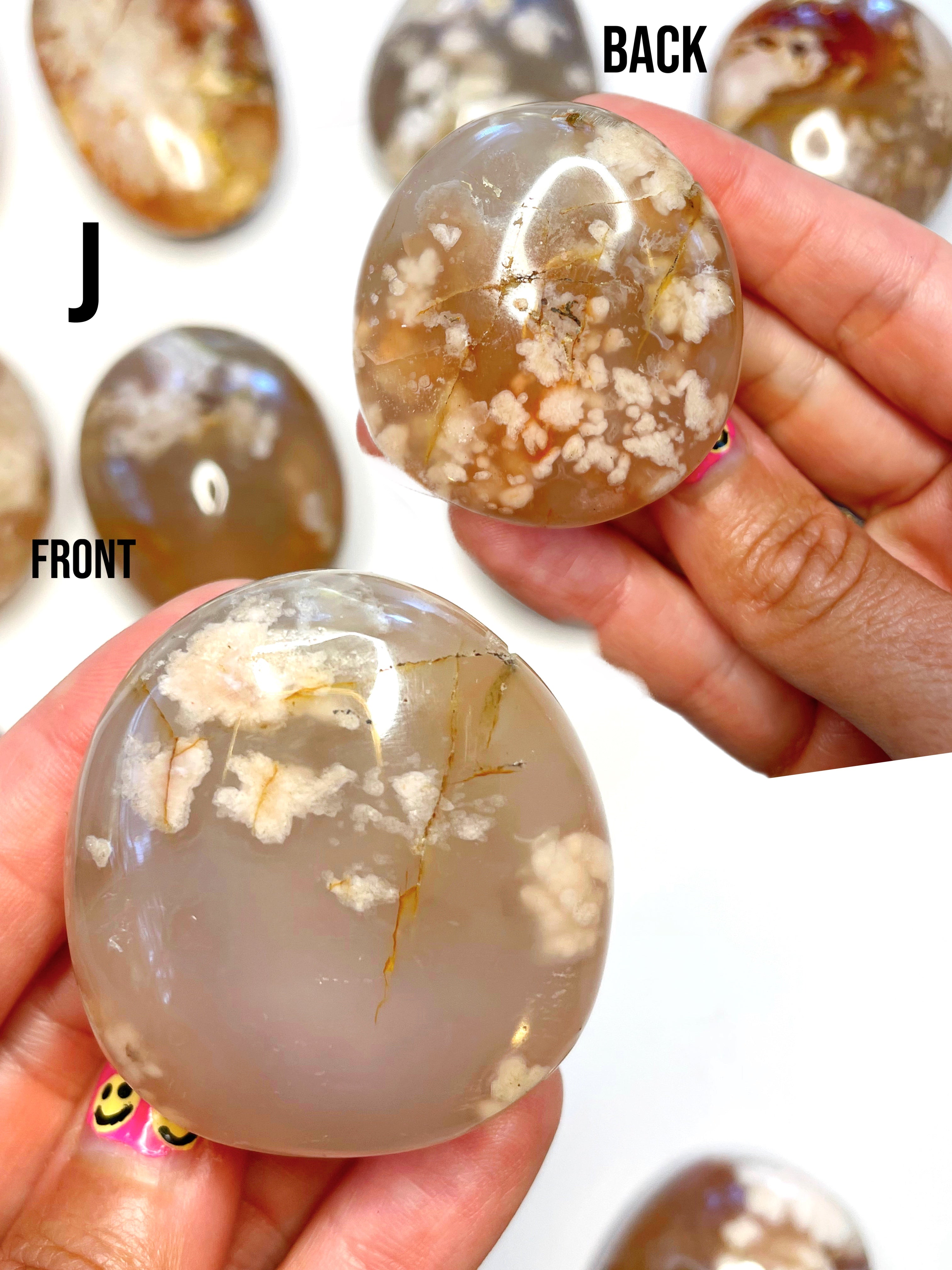 Flower Agate Palm Stones - Baltic Mermaid