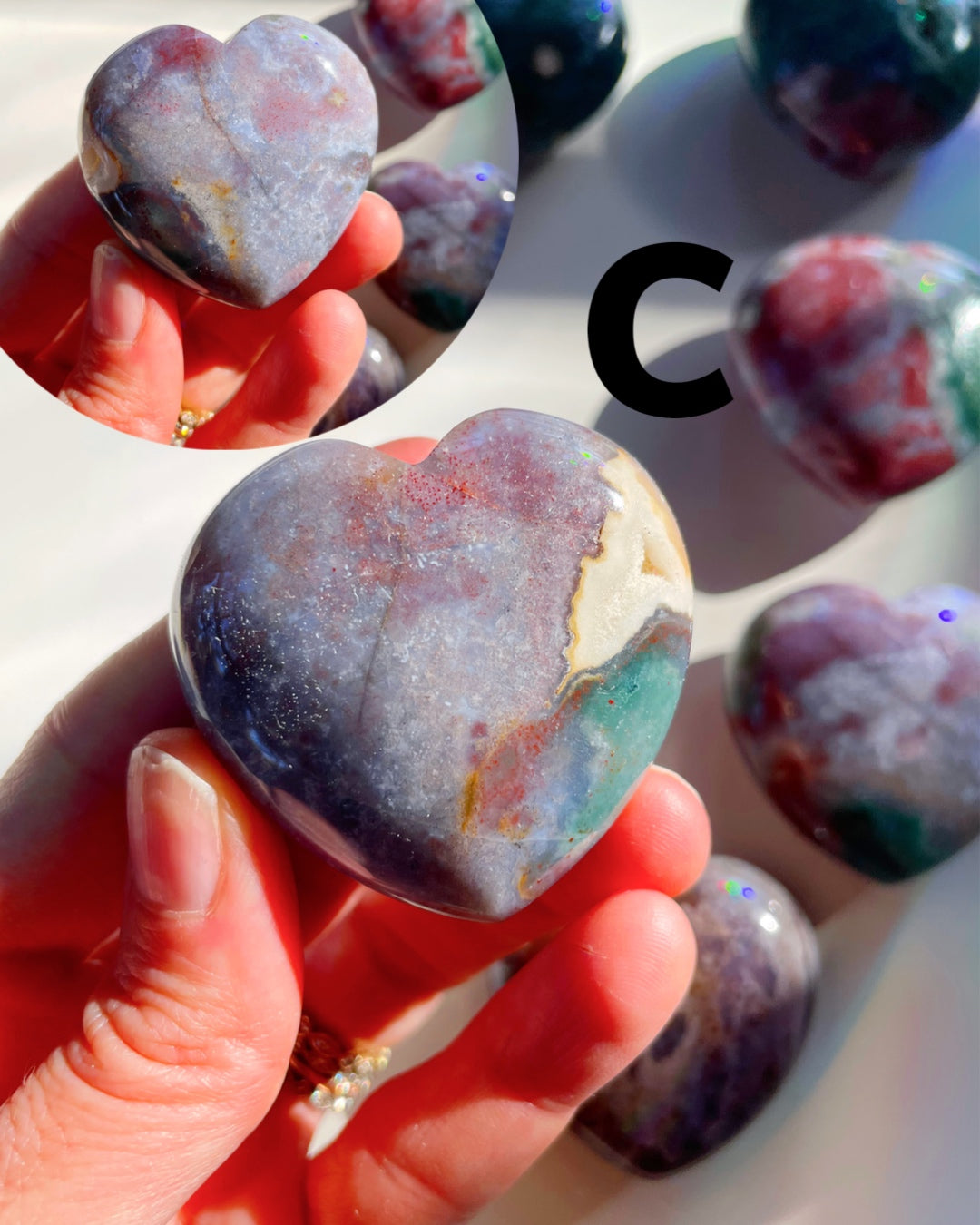 Ocean Jasper Hearts - Baltic Mermaid