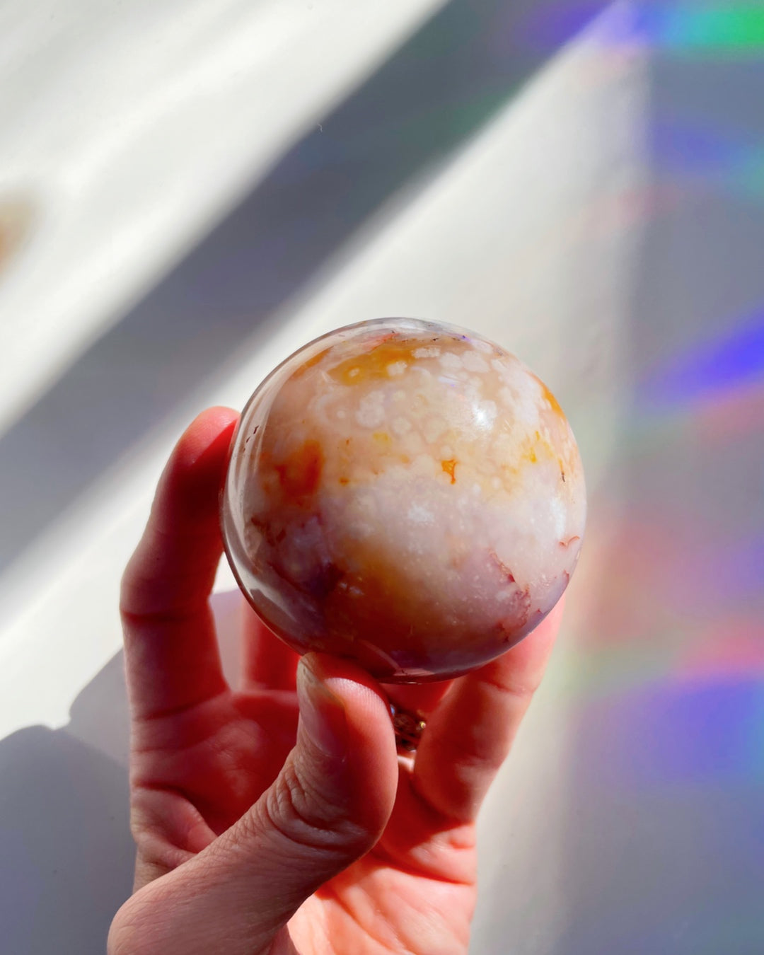 Flower Agate Sphere