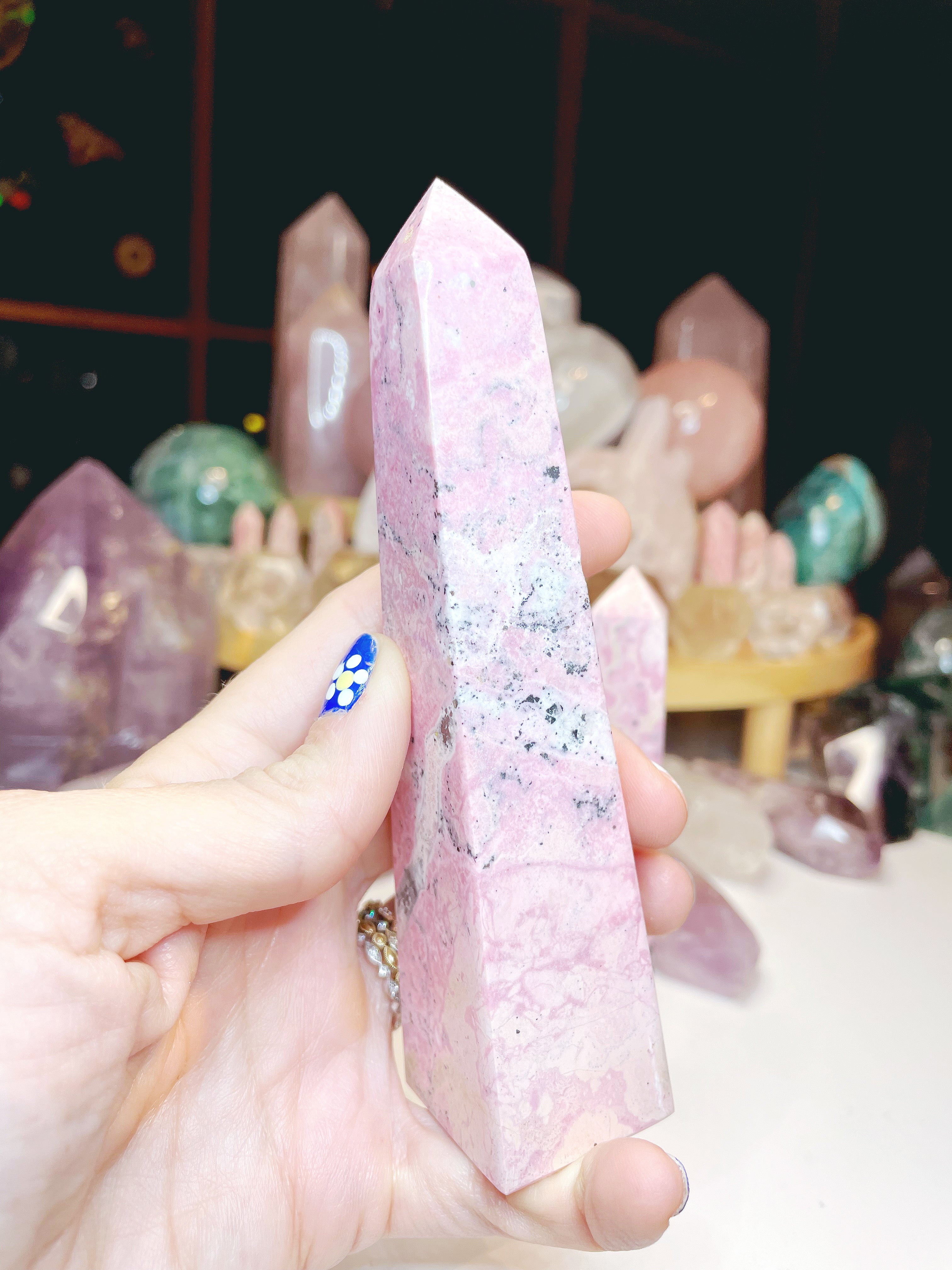 Rhodonite Obelisk - Baltic Mermaid
