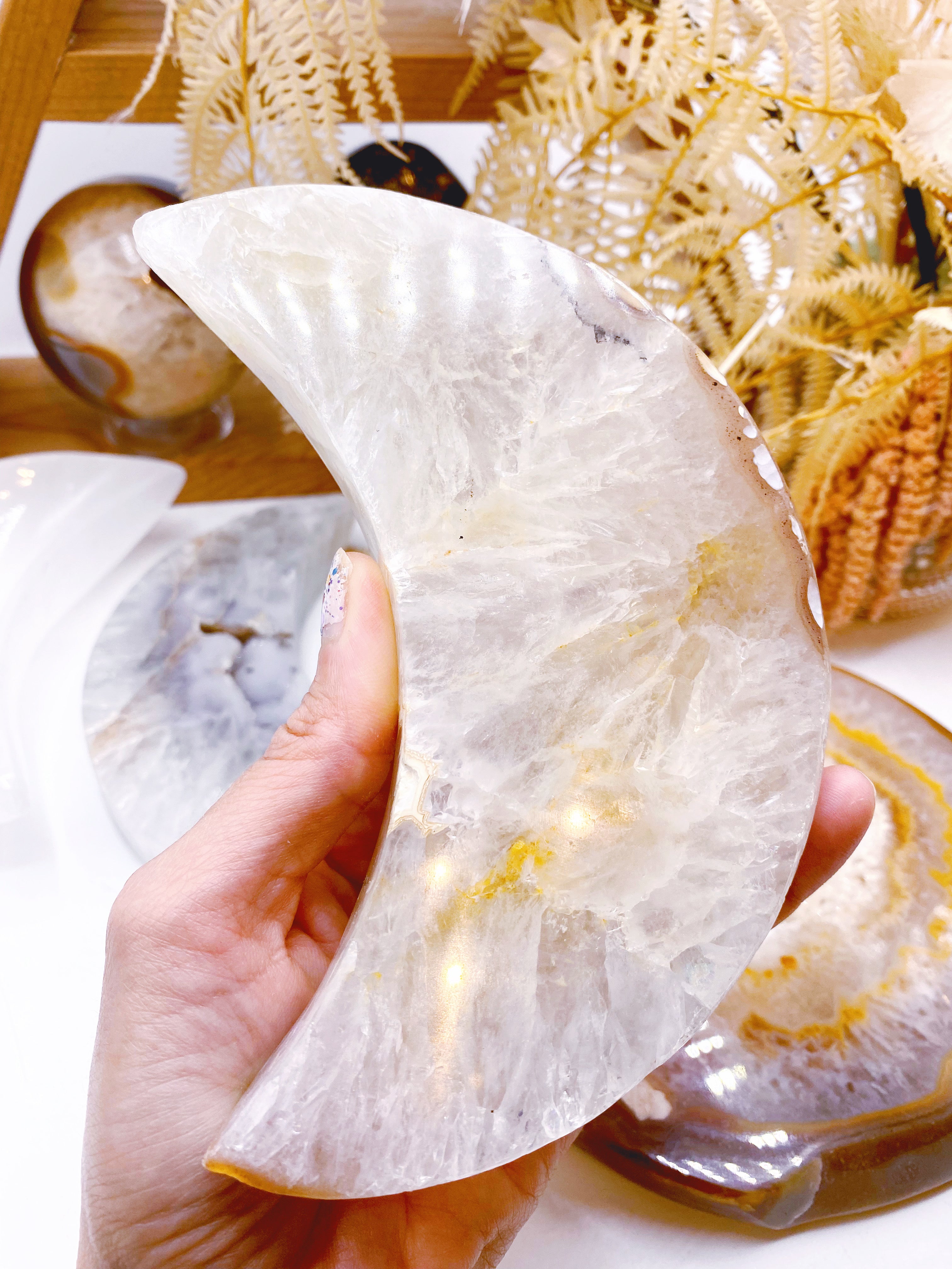 Druzy Agate Moon - Baltic Mermaid