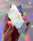 Rough Larimar 1 face Polished