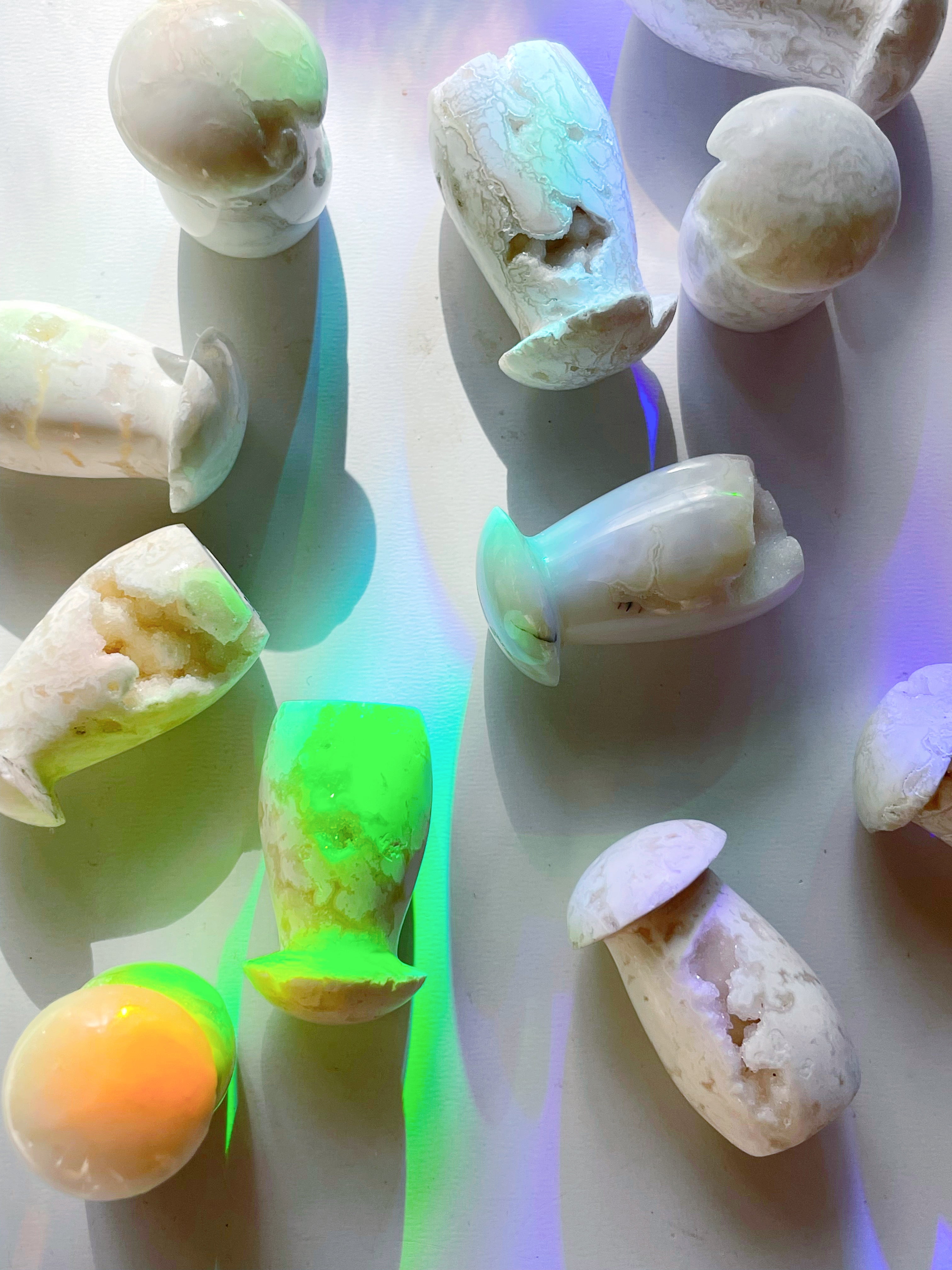 Snow Agate Mushroom - Baltic Mermaid