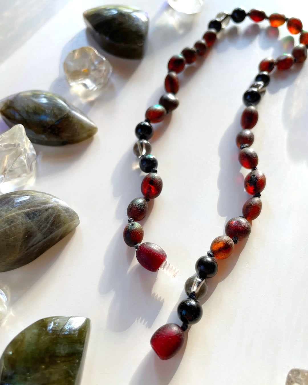 Hopper - Unpolished Amber Necklace - Baltic Mermaid