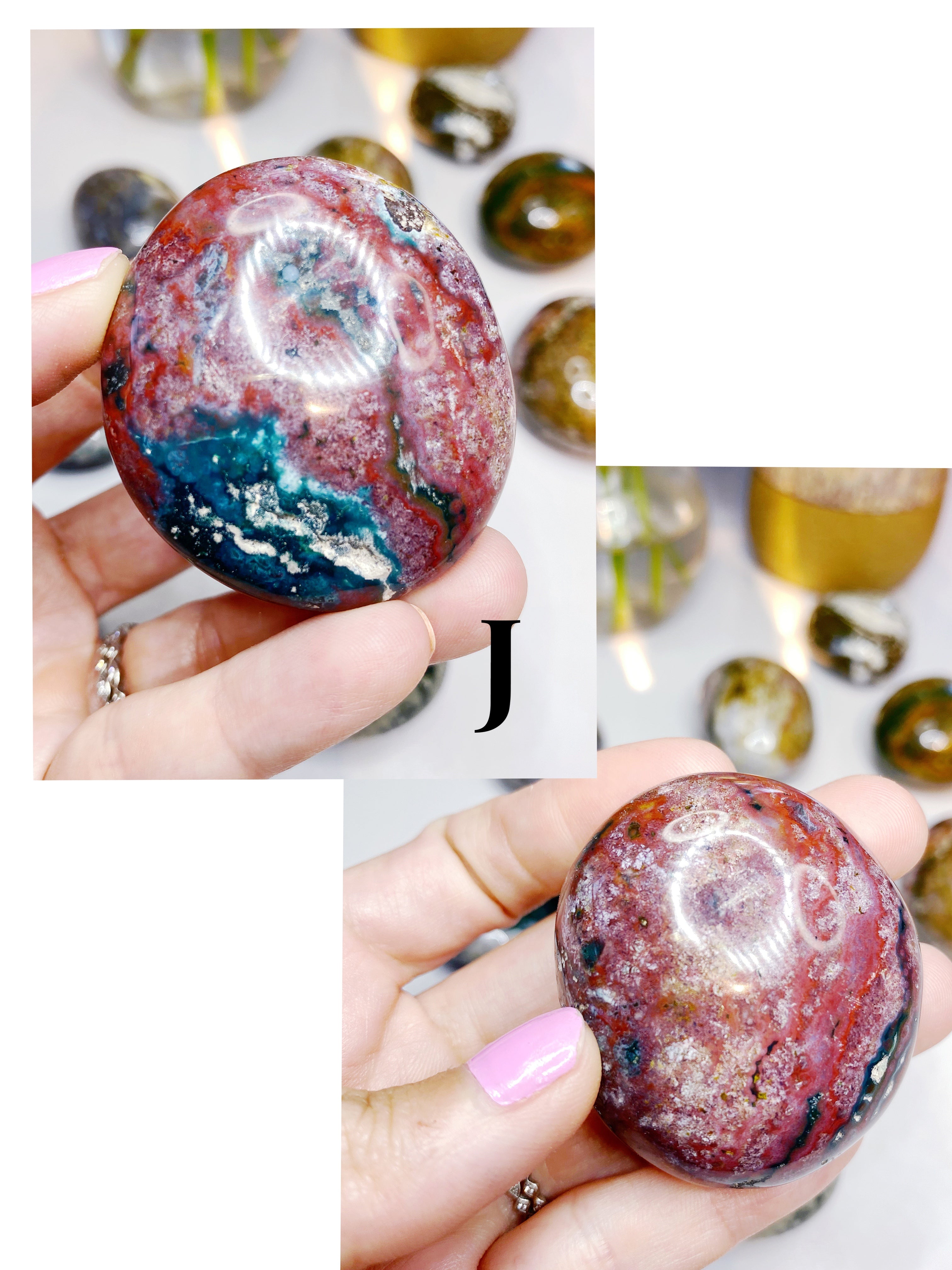 Ocean Jasper Palm Stones - Small - Baltic Mermaid