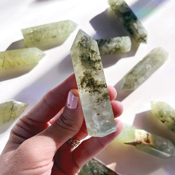 Prehnite with Epidote Lil Tower