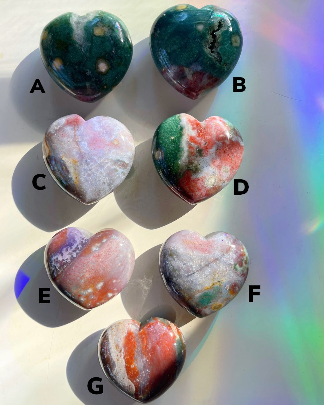 Ocean Jasper Hearts - Baltic Mermaid