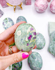 Ruby in Fuchsite Palm Stones