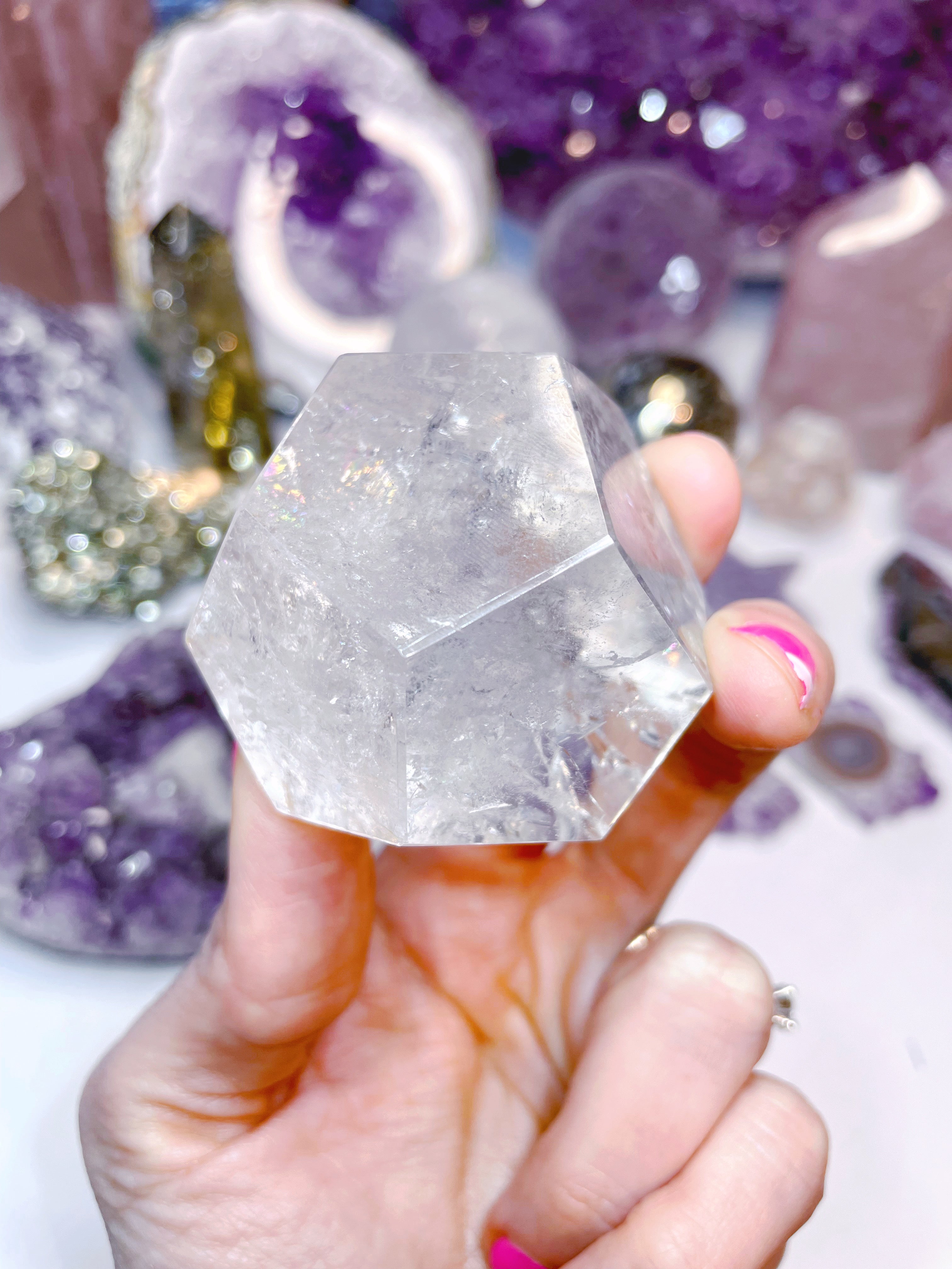 Quartz Dodecahedron w/ Hematoid inclusions - Baltic Mermaid