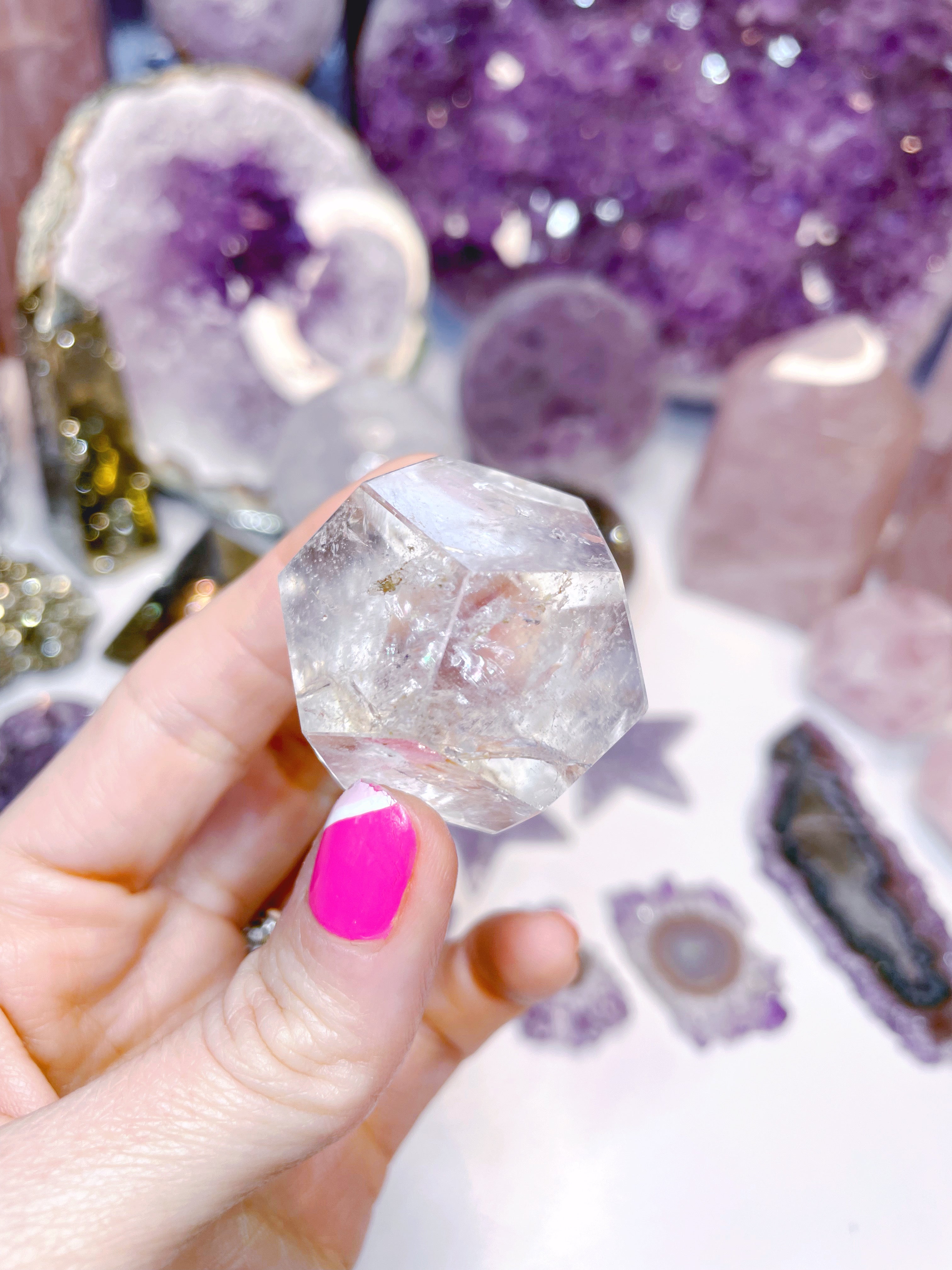 Quartz Dodecahedron w/ Hematoid inclusion - Baltic Mermaid