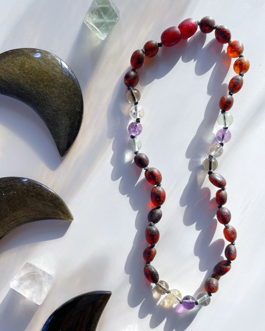 Cali - Unpolished Amber Necklace - Baltic Mermaid