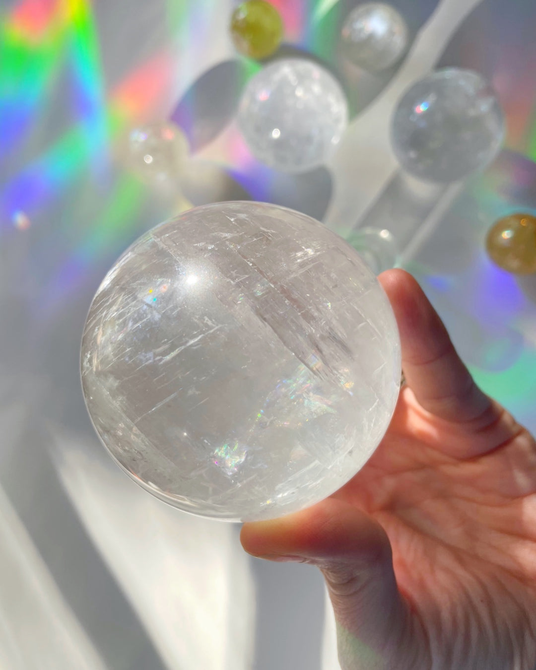 Optic Calcite Sphere AA - Baltic Mermaid