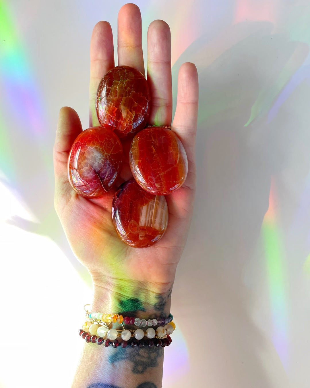 Snakeskin Agate Palm Stones - Baltic Mermaid
