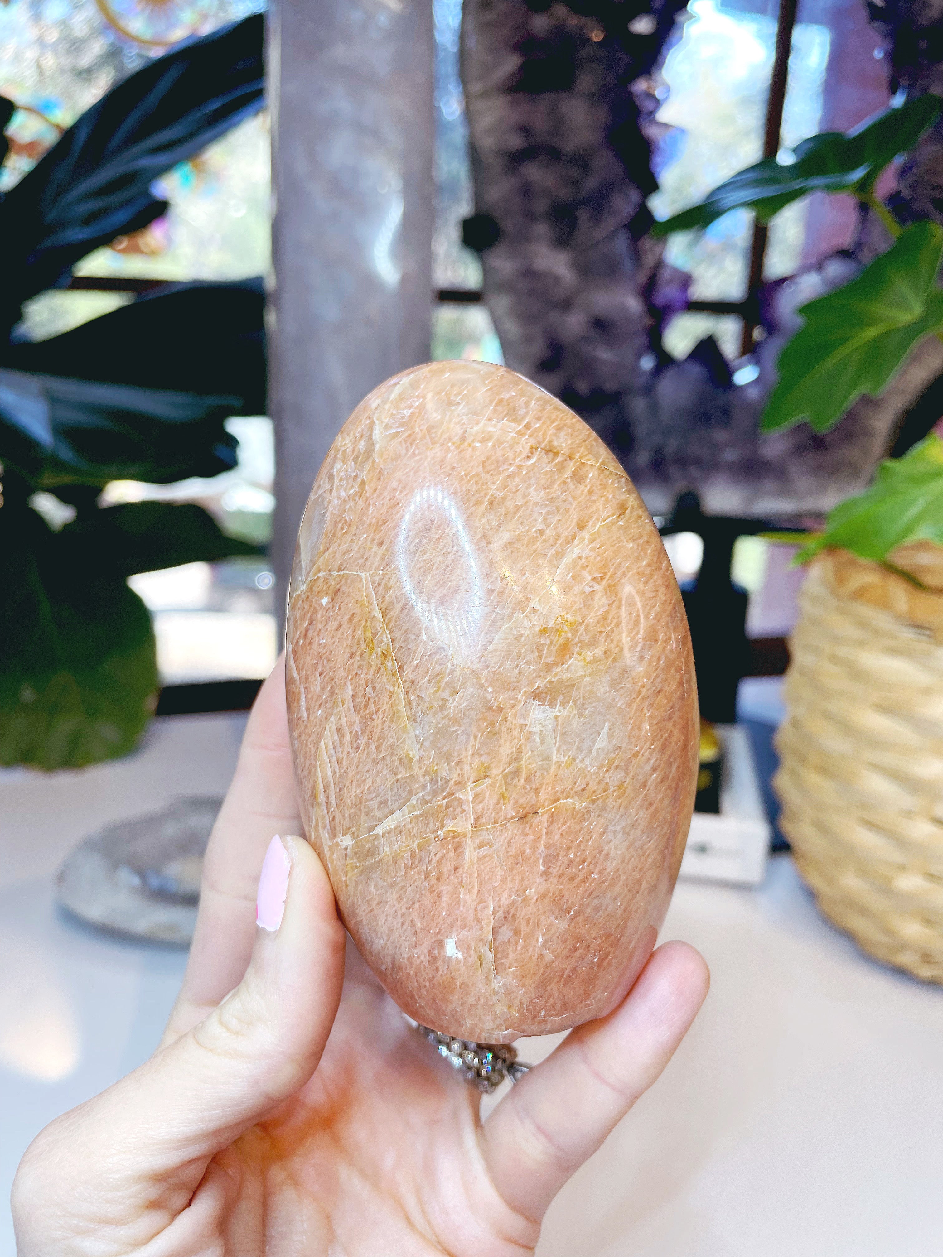 Peach Moonstone Freeform - Baltic Mermaid