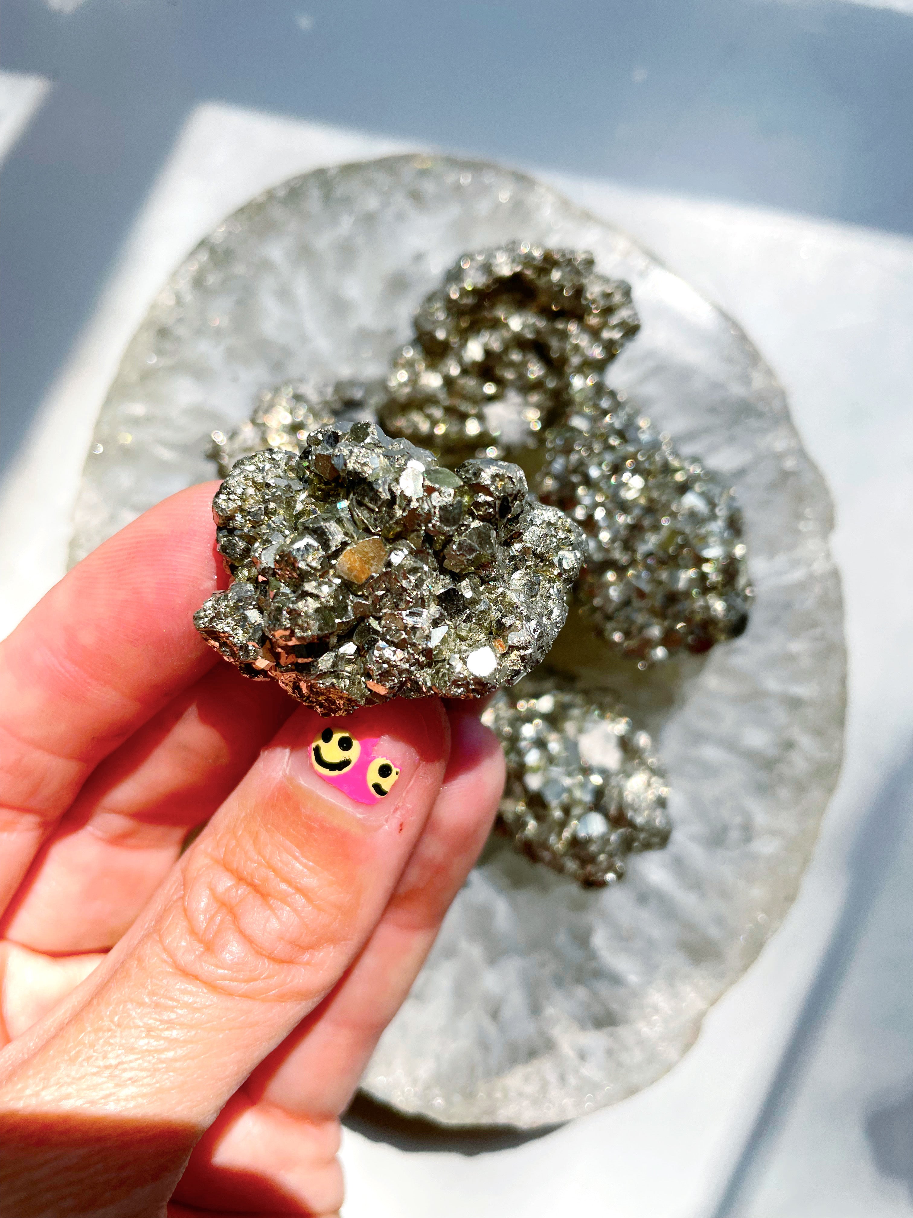 Mini Pyrite Clusters - Baltic Mermaid