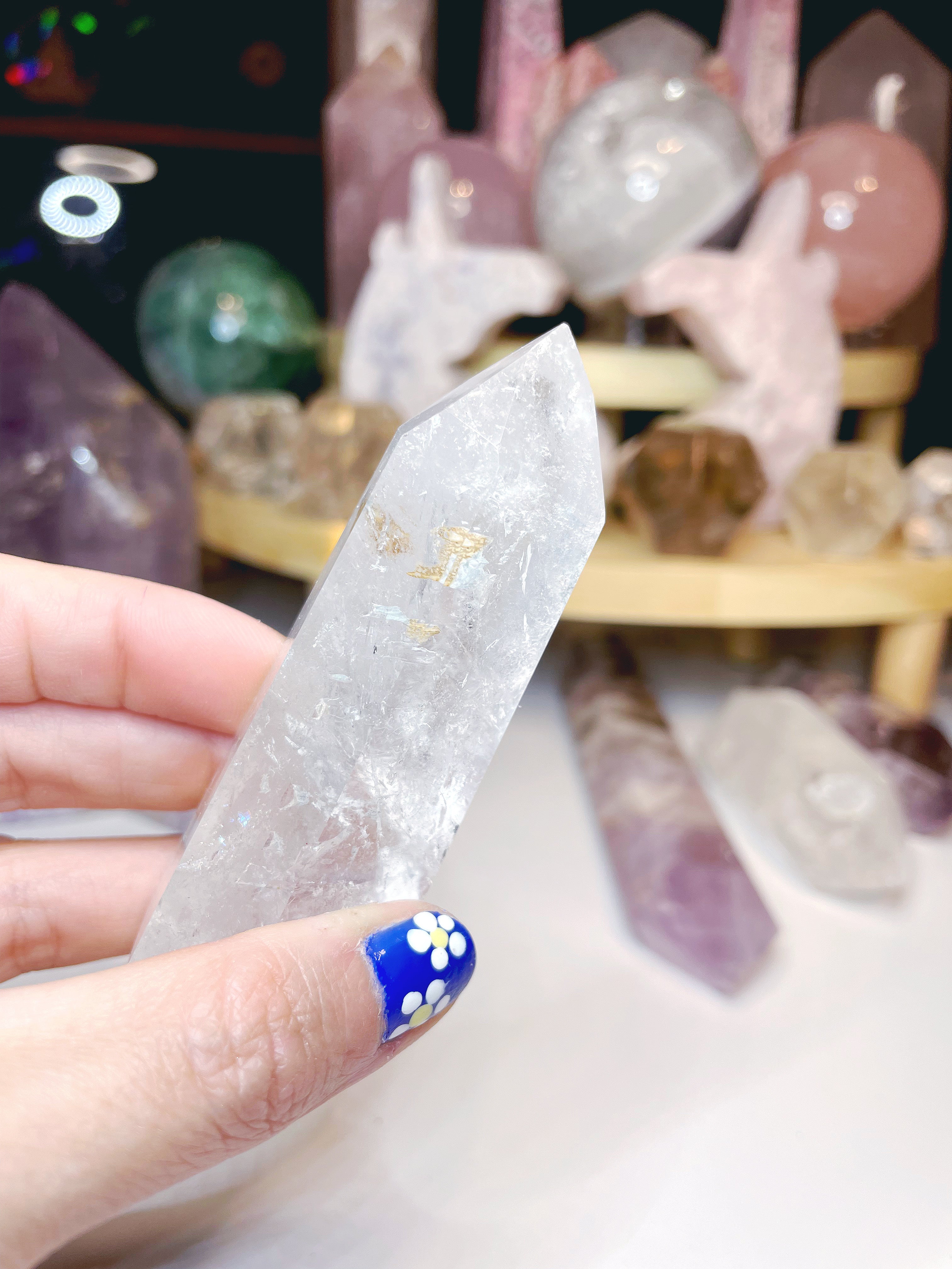 Double Terminated Clear Quartz Point w/ inclusions - Baltic Mermaid