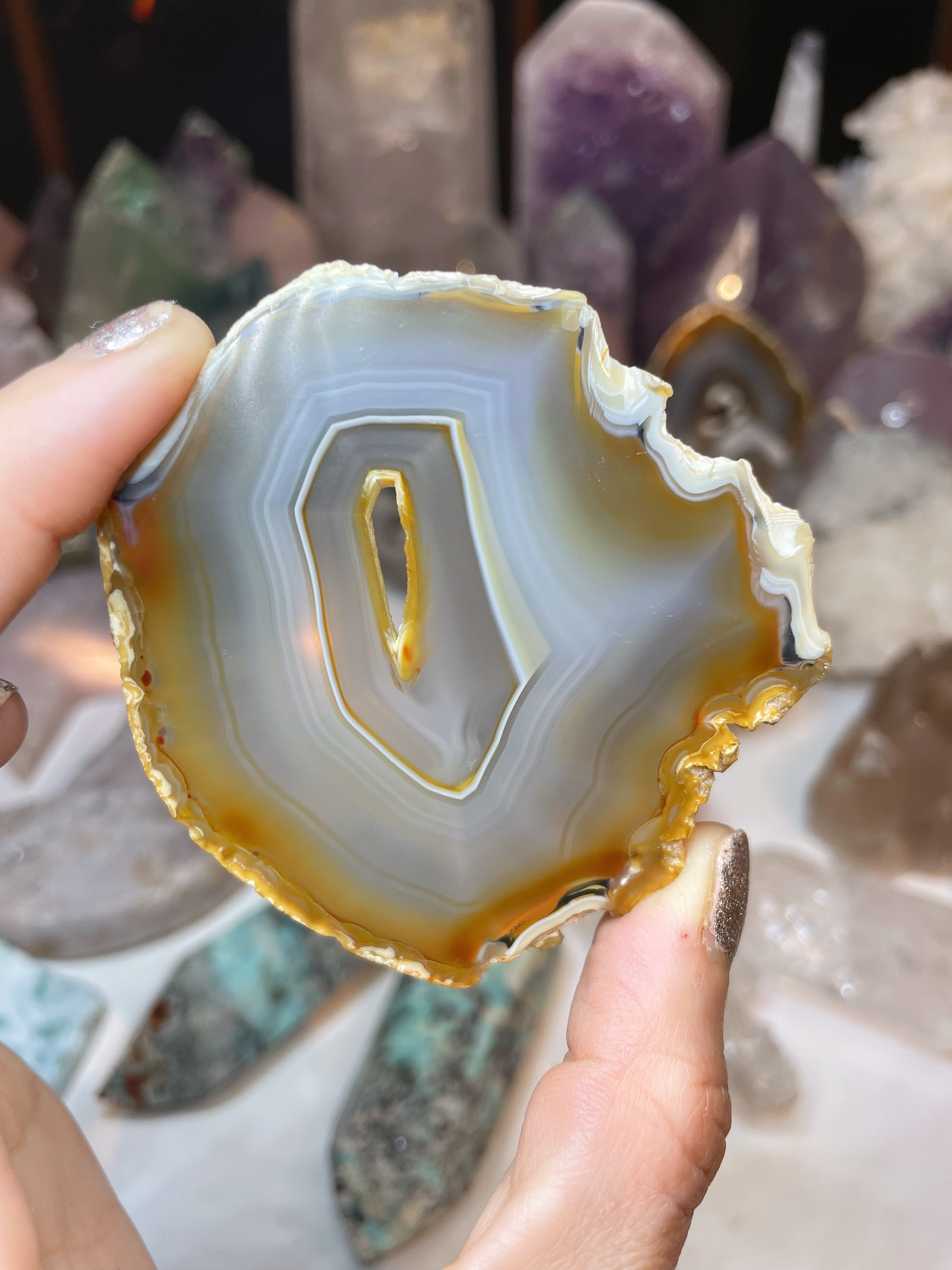 Iris Agate Slice - AAA - Baltic Mermaid