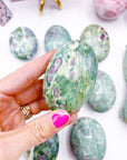 Ruby in Fuchsite Palm Stones