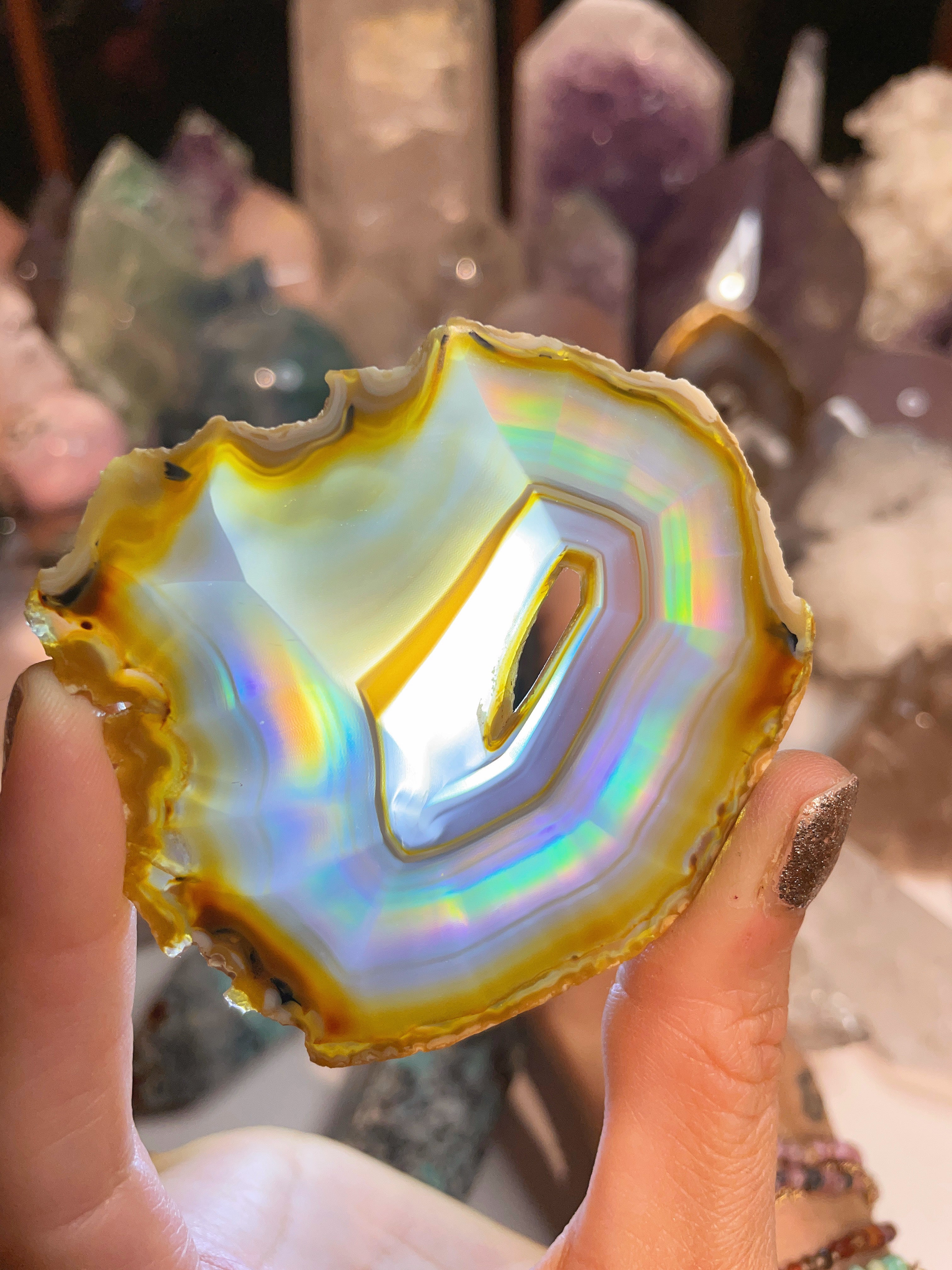 Iris Agate Slice - AAA - Baltic Mermaid